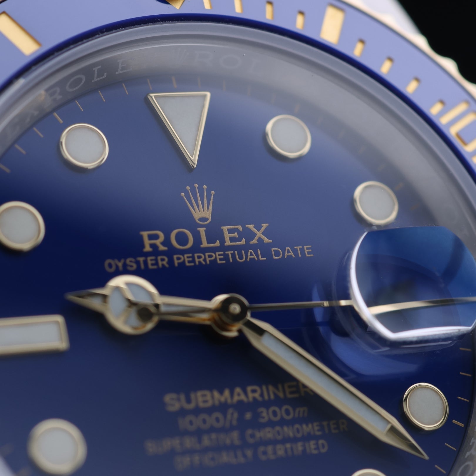 Rolex Submariner Date, Bicolor, blaues Zifferblatt, Ref. 116613LB, 04 - 2017, B+P - LUXUHRIA