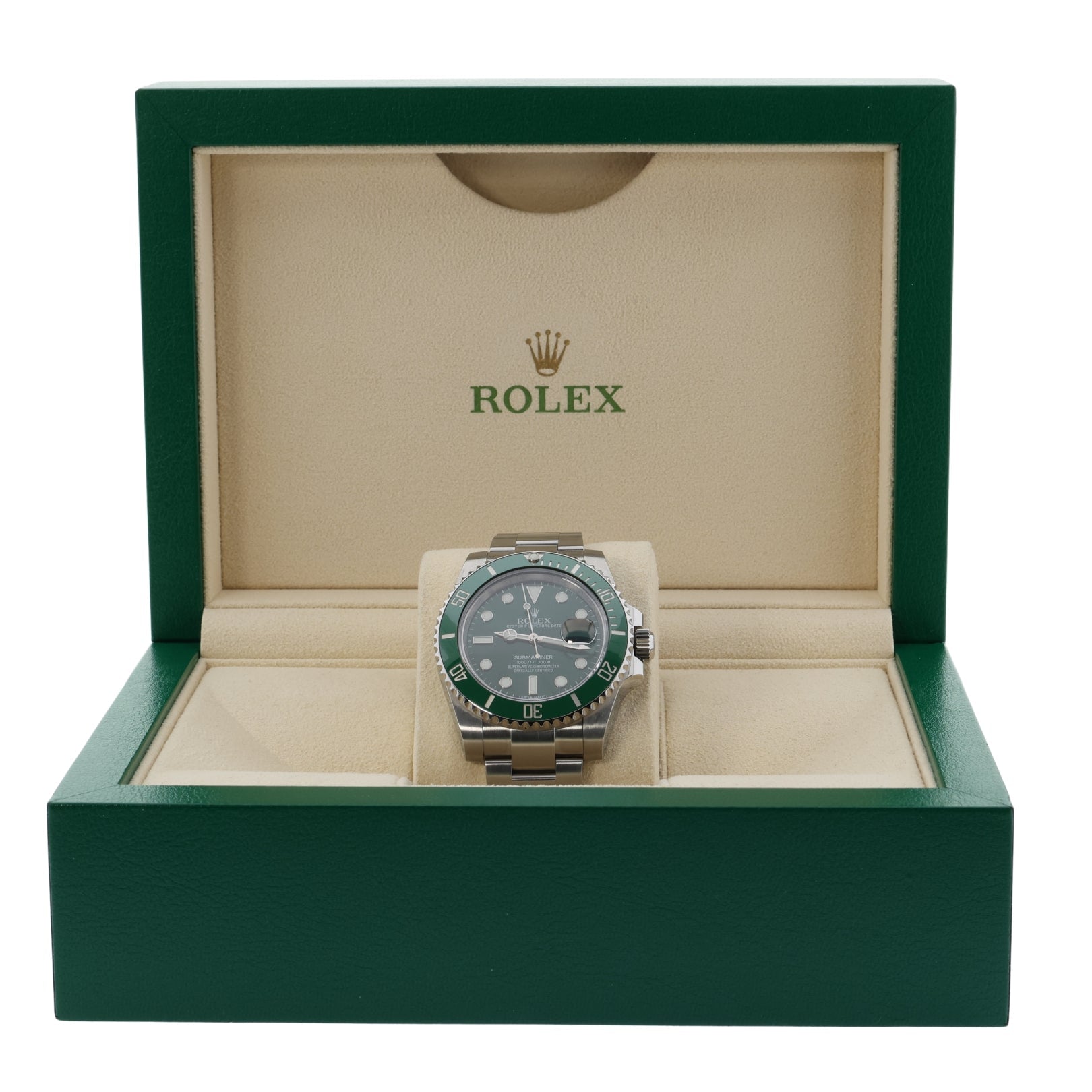 Rolex Submariner Date "Hulk" 40mm, Grün Keramic, Ref. 116610LV, 2020, B+P - LUXUHRIA