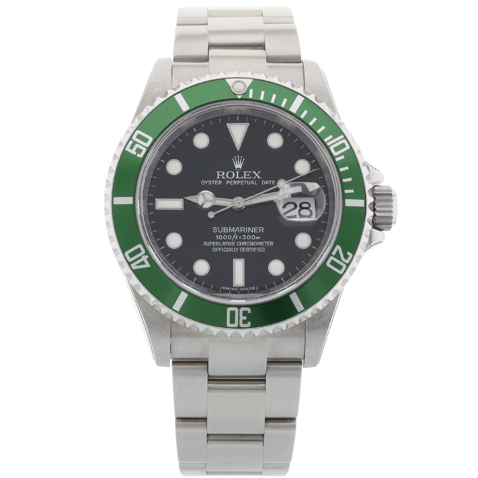 Rolex Submariner Date, "Kermit", Full-Sticker, Ref. 16610LV, 12-2010, B+P - LUXUHRIA