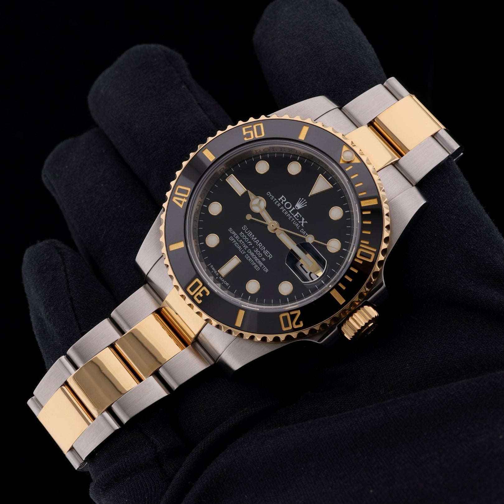Rolex Submariner Date, Stahl/Gold, Black Dial, Ref. 116613LN, 10 - 2014, B+P - LUXUHRIA