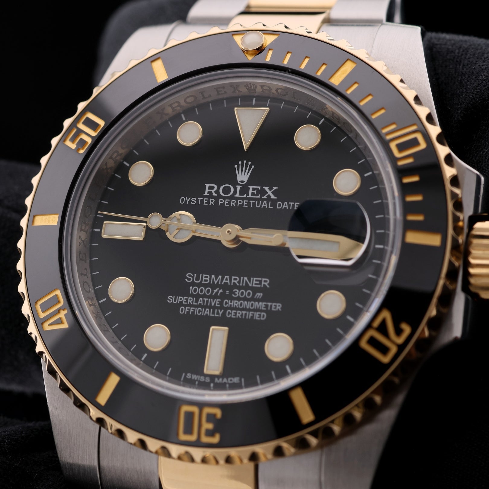 Rolex Submariner Date, Stahl/Gold, Black Dial, Ref. 116613LN, 10 - 2014, B+P - LUXUHRIA