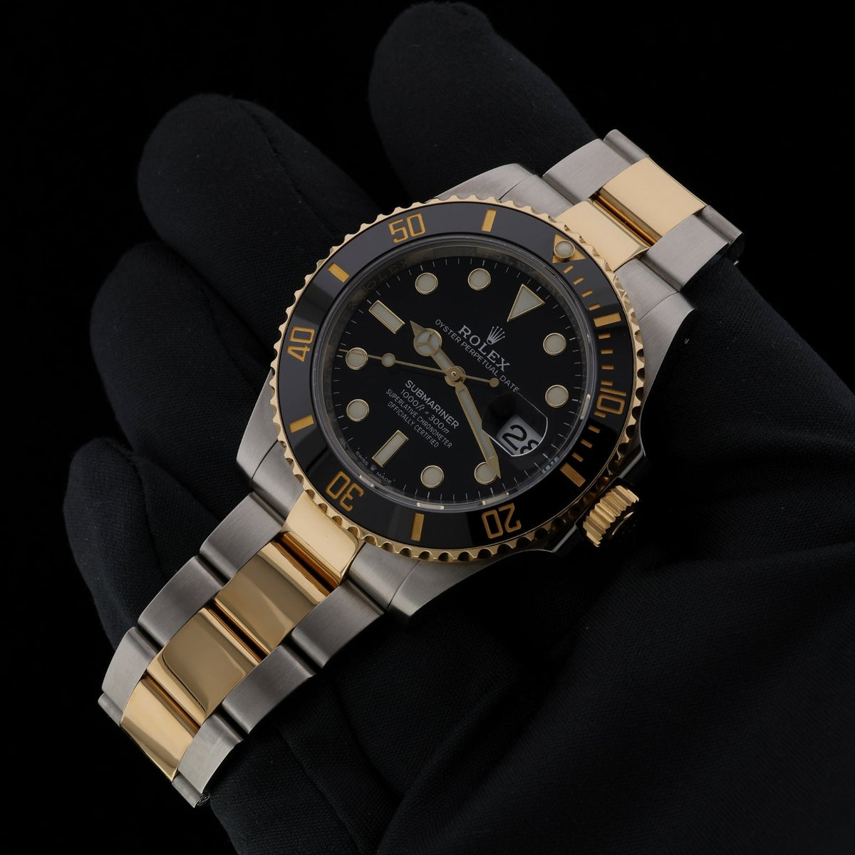 Rolex Submariner Date, Stahl/Gold, Black Dial, Ref. 126613LN, 11-2020, B+P - LUXUHRIA