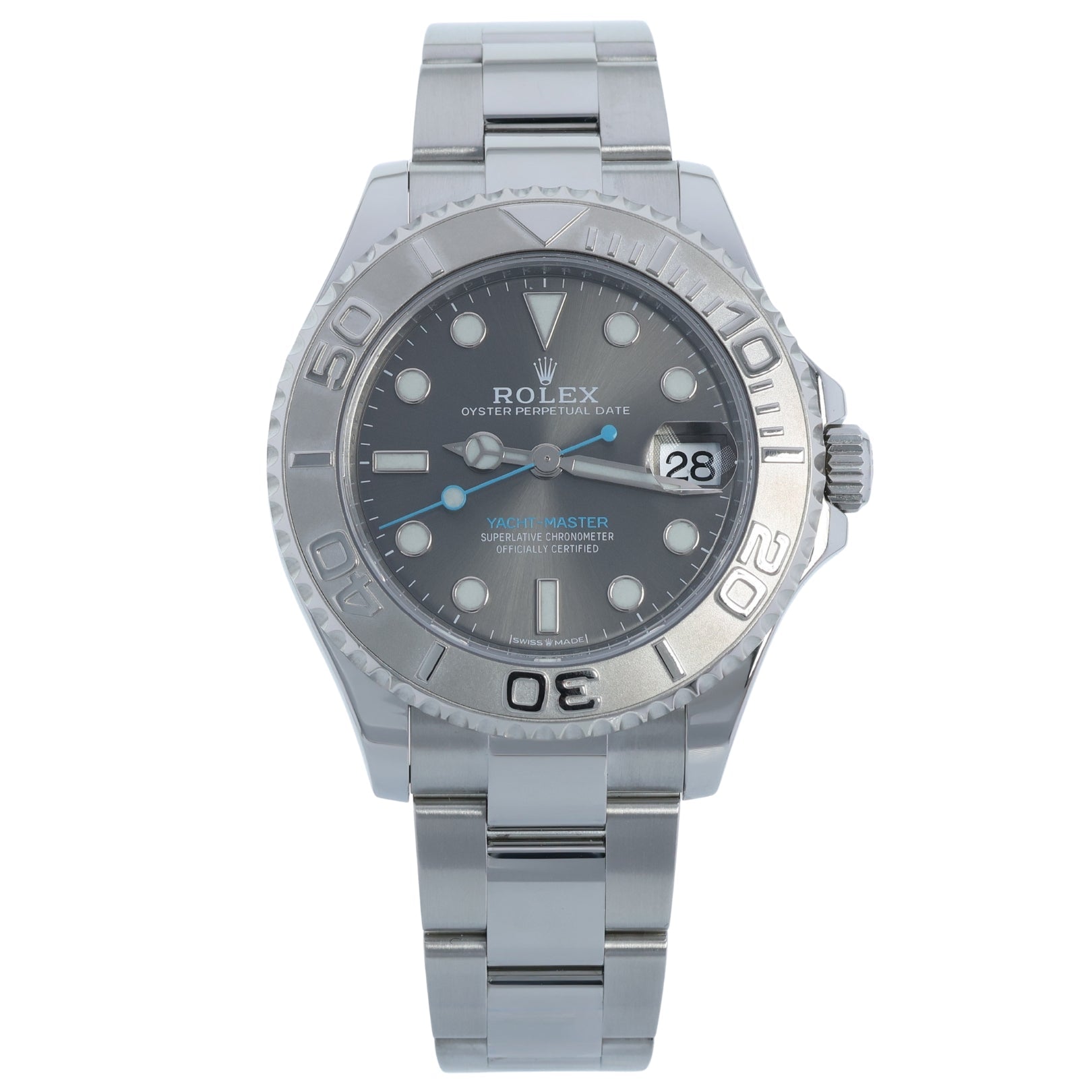 Rolex Yacht - Master 37, Rhodium Dial, Edelstahl, Ref. 268622, 07 - 2021, B+P - LUXUHRIA