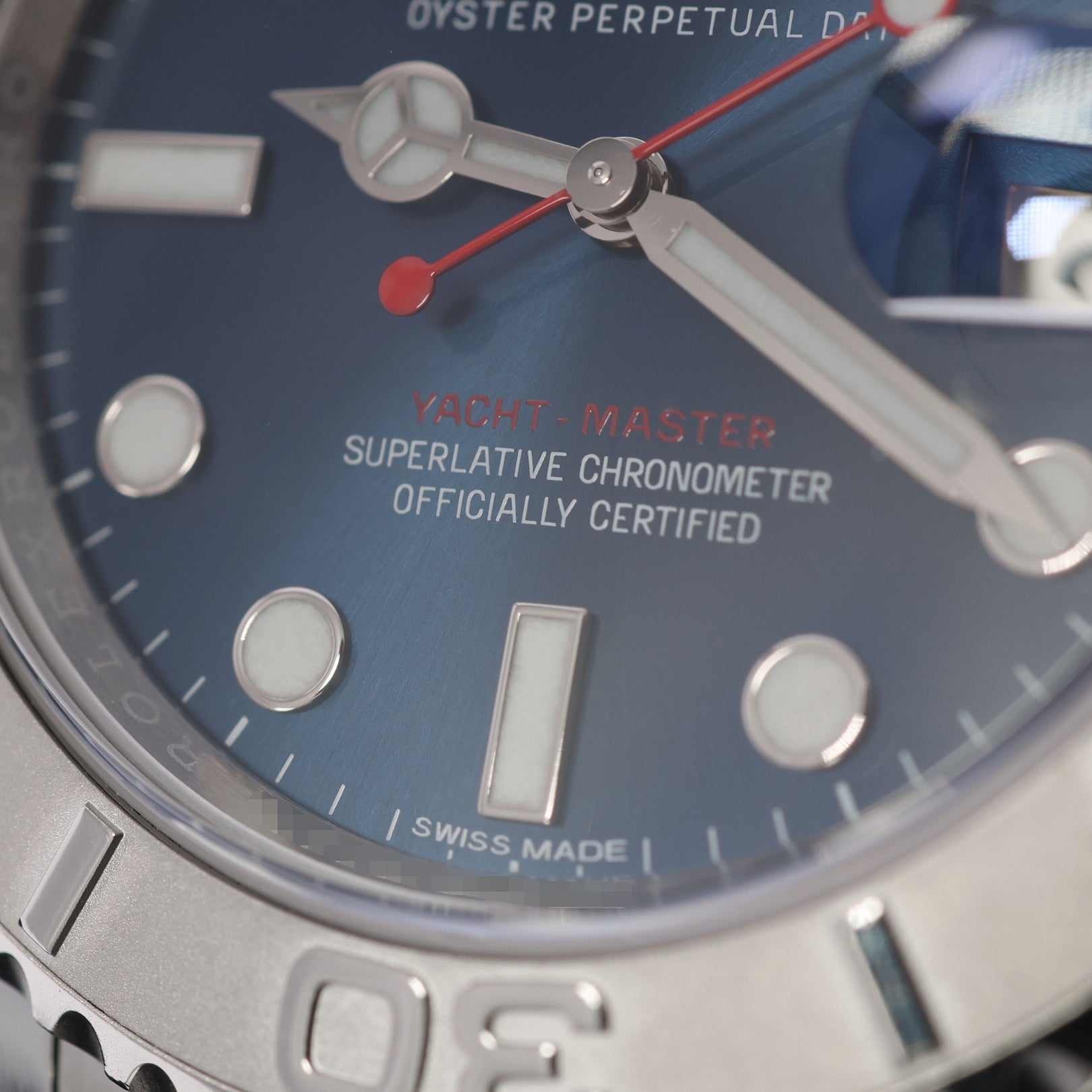 Rolex Yacht - Master 40, Blue Dial, Edelstahl/Platin, LC100, Ref. 116622, 10 - 2016, B+P - LUXUHRIA
