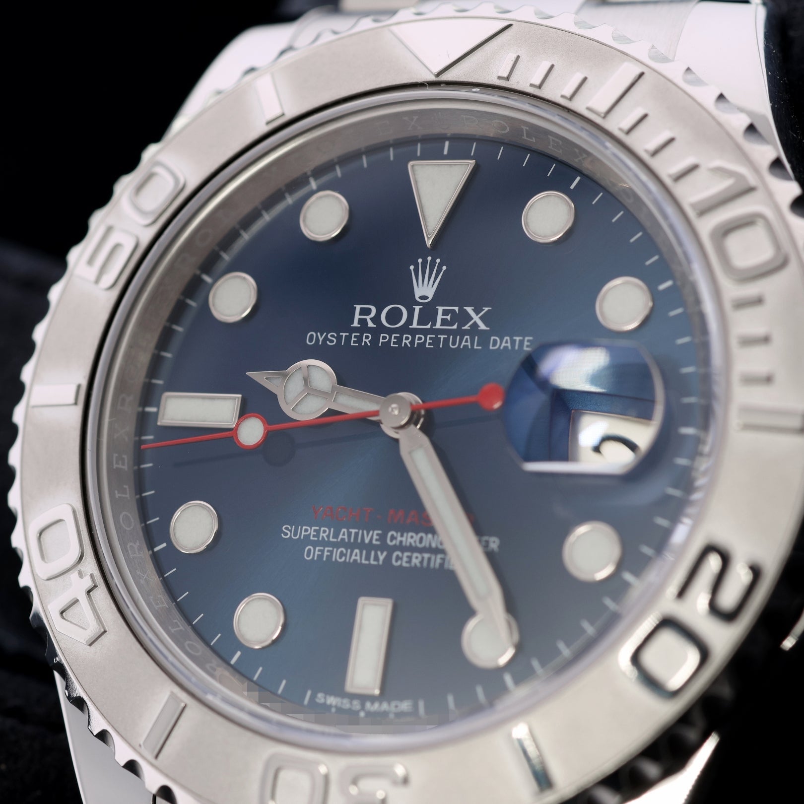 Rolex Yacht - Master 40, Blue Dial, Edelstahl/Platin, LC100, Ref. 116622, 10 - 2016, B+P - LUXUHRIA