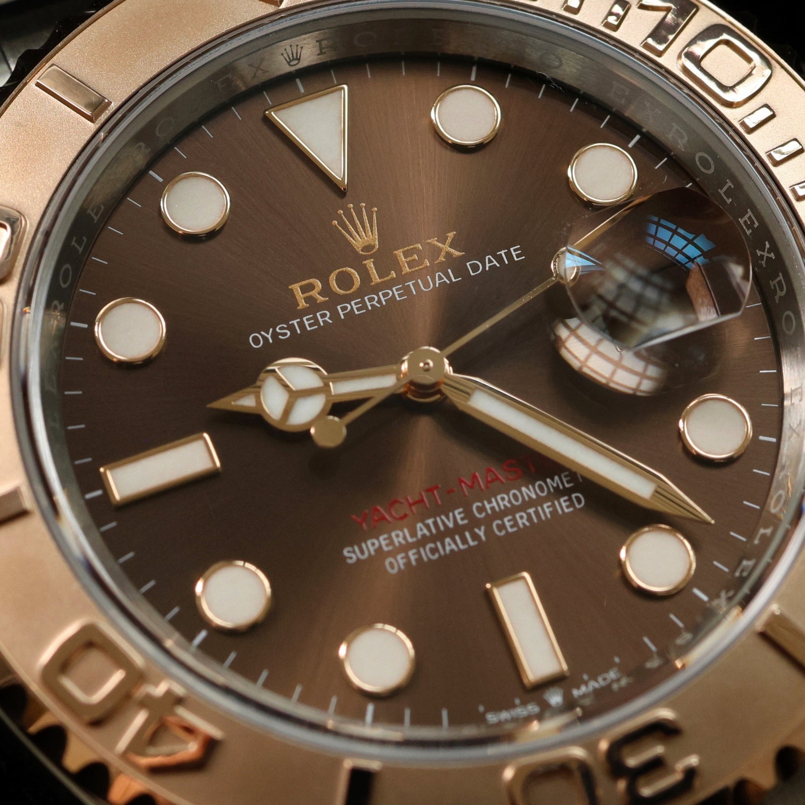 Rolex Yacht - Master 40, Chocolate Dial, Edelstahl/Everose Gold, Ref. 126621, 08 - 2024, B+P - LUXUHRIA