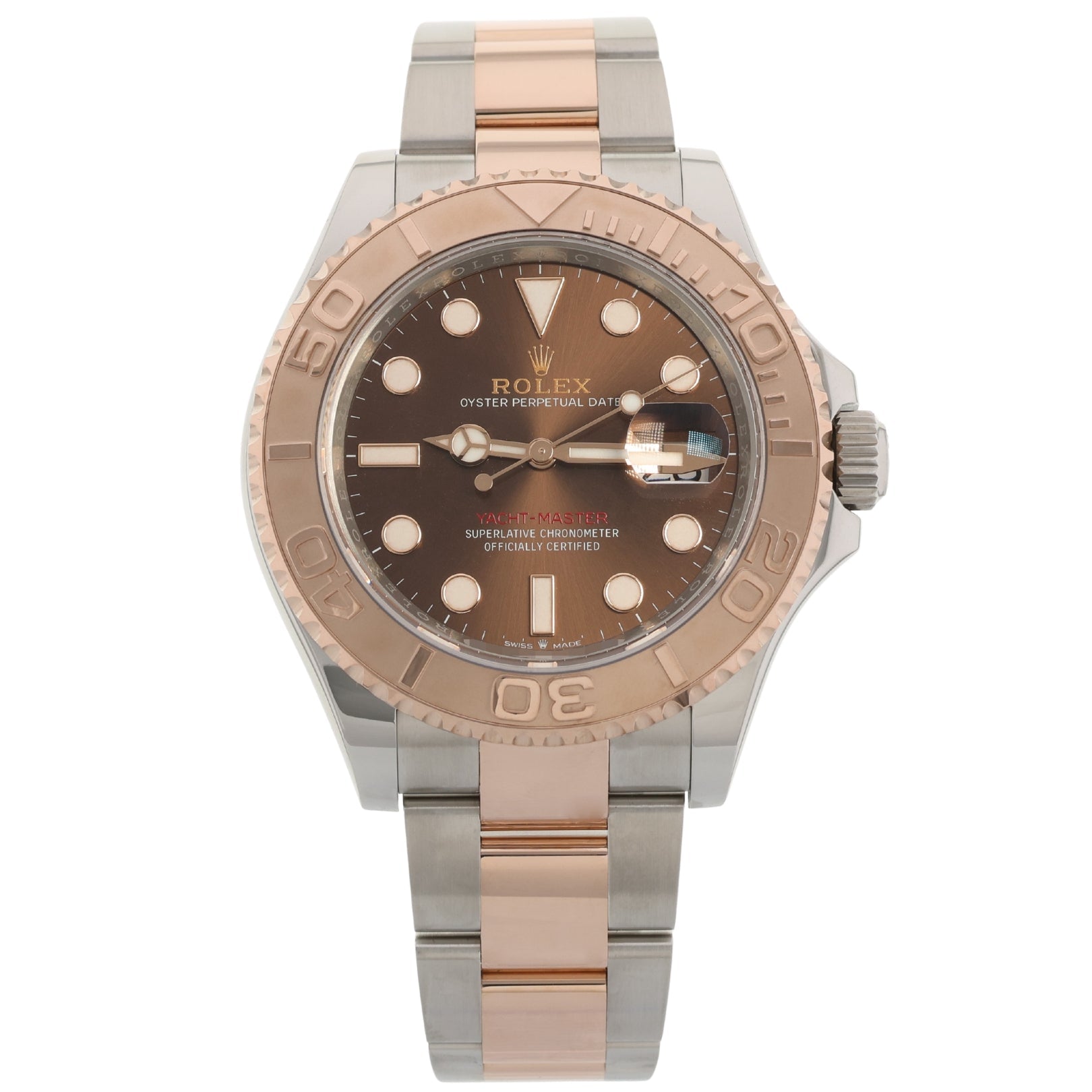 Rolex Yacht - Master 40, Chocolate Dial, Edelstahl/Everose Gold, Ref. 126621, 08 - 2024, B+P - LUXUHRIA