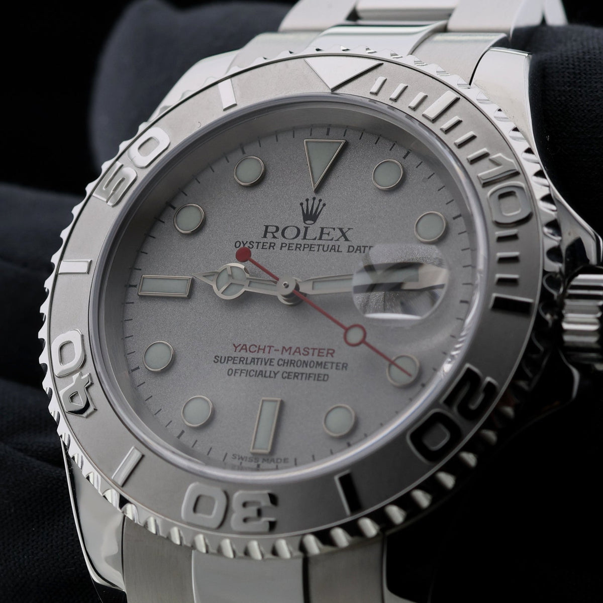Rolex Yacht-Master 40, Edelstahl/Platin, Grey Dial, LC100, Ref. 16622, 12-2001, B+P - LUXUHRIA