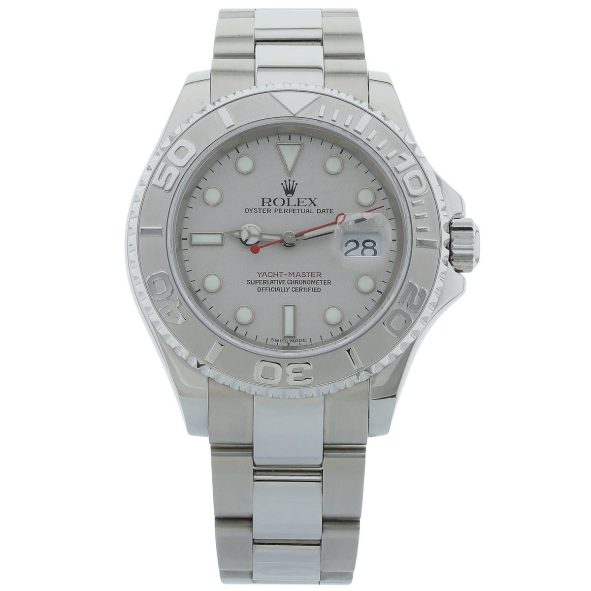 Rolex Yacht-Master 40, Edelstahl/Platin, Grey Dial, LC100, Ref. 16622, 12-2001, B+P - LUXUHRIA