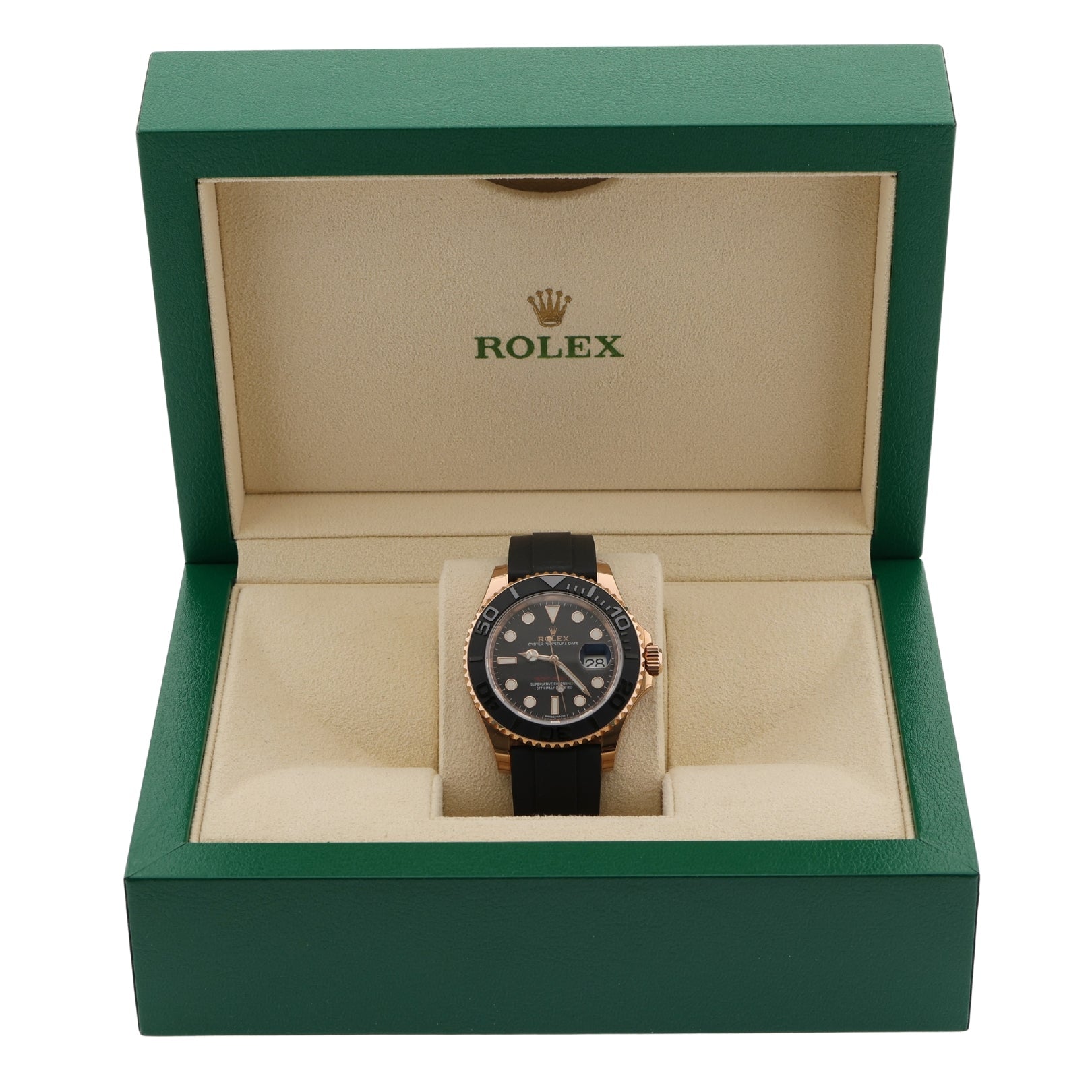 Rolex Yacht - Master 40, Oysterflex, Rosegold, Fullsticker, Ref. 116655, 08 - 2017, B+P - LUXUHRIA