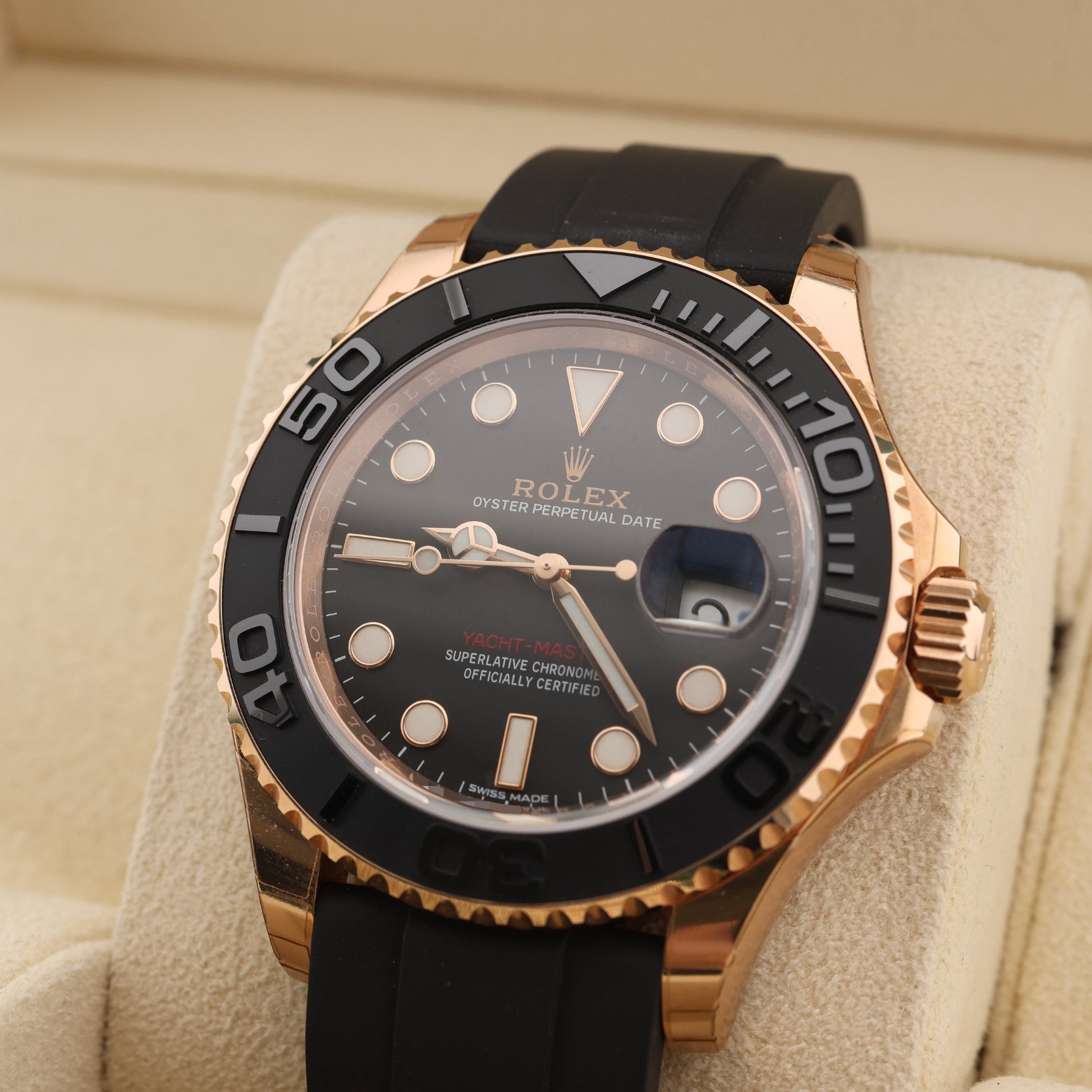Rolex Yacht - Master 40, Oysterflex, Rosegold, Fullsticker, Ref. 116655, 08 - 2017, B+P - LUXUHRIA