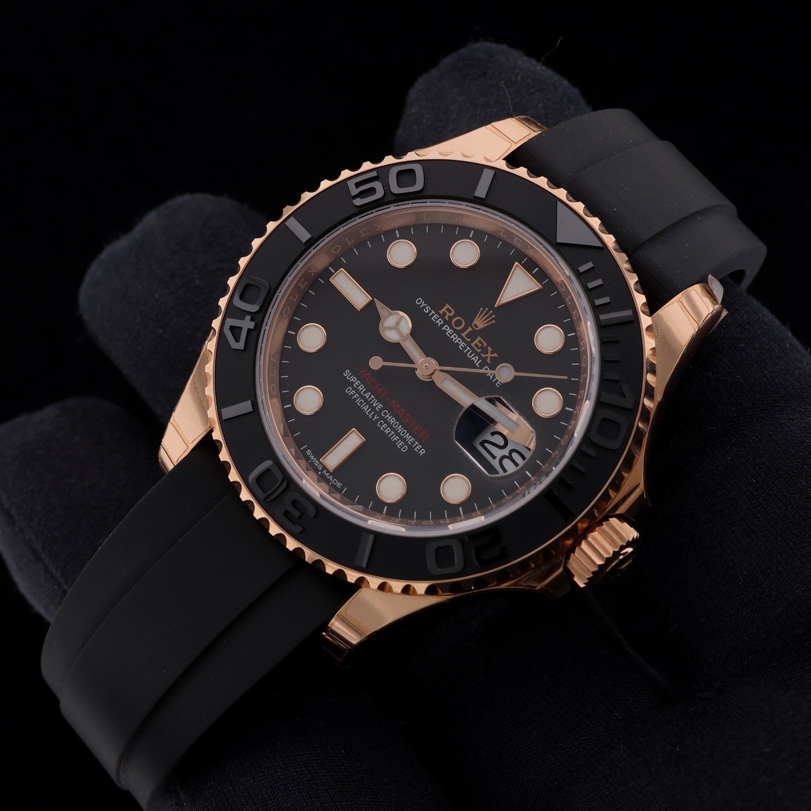 Rolex Yacht - Master 40, Oysterflex, Rosegold, Fullsticker, Ref. 116655, 08 - 2017, B+P - LUXUHRIA