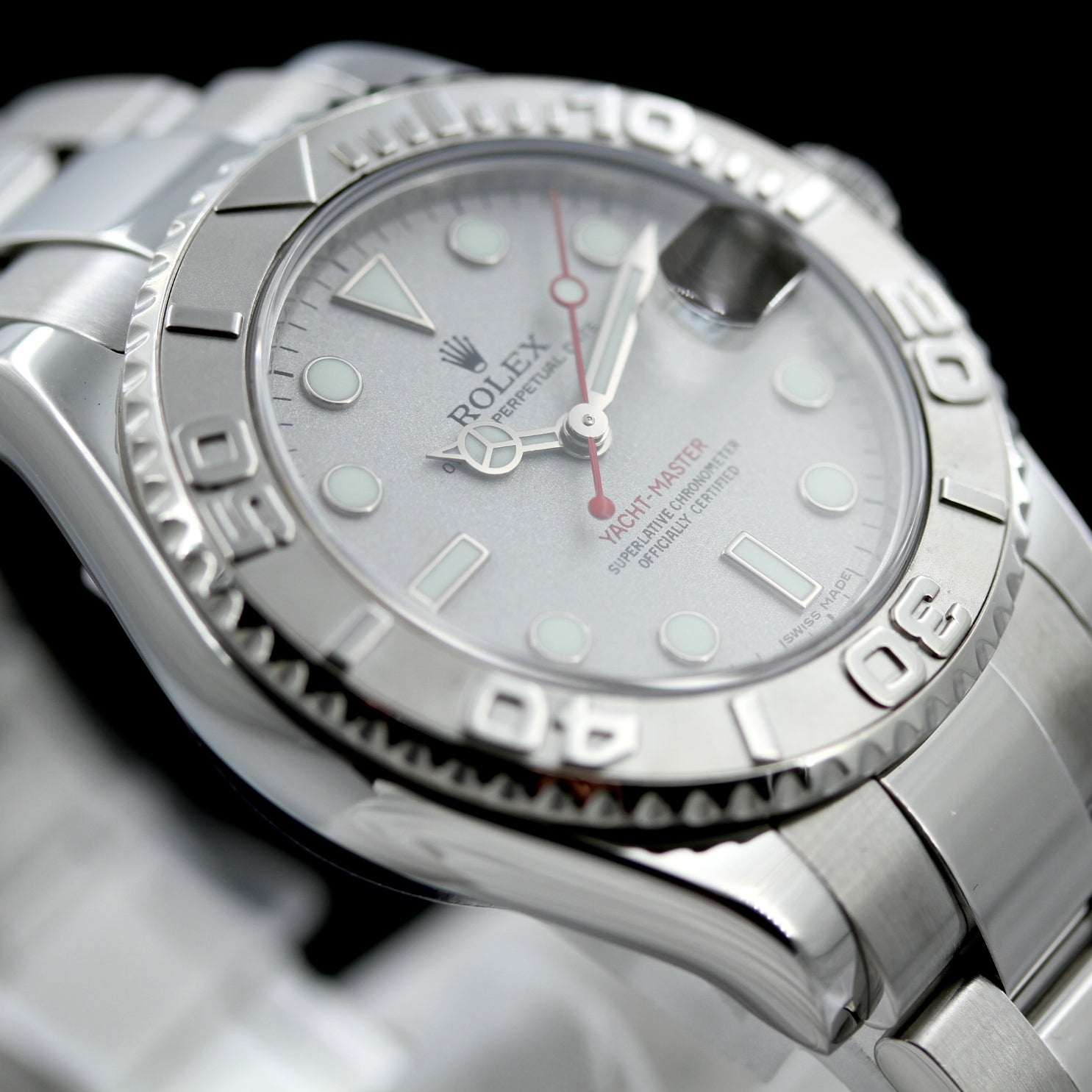 Rolex Yachtmaster 35 mm, Edelstahl/Platin, Ref. 168622, 2011, B+P - LUXUHRIA