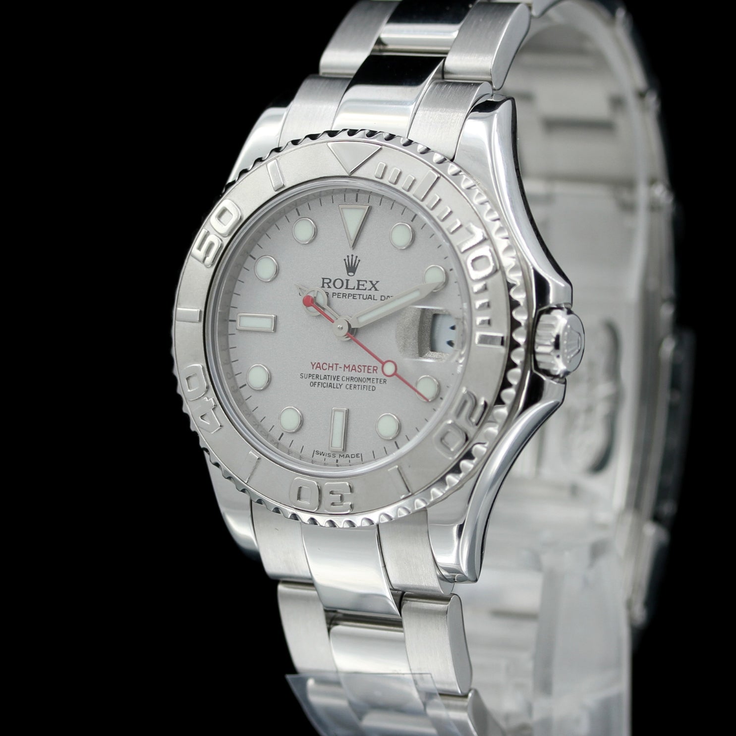 Rolex Yachtmaster 35 mm, Edelstahl/Platin, Ref. 168622, 2011, B+P - LUXUHRIA