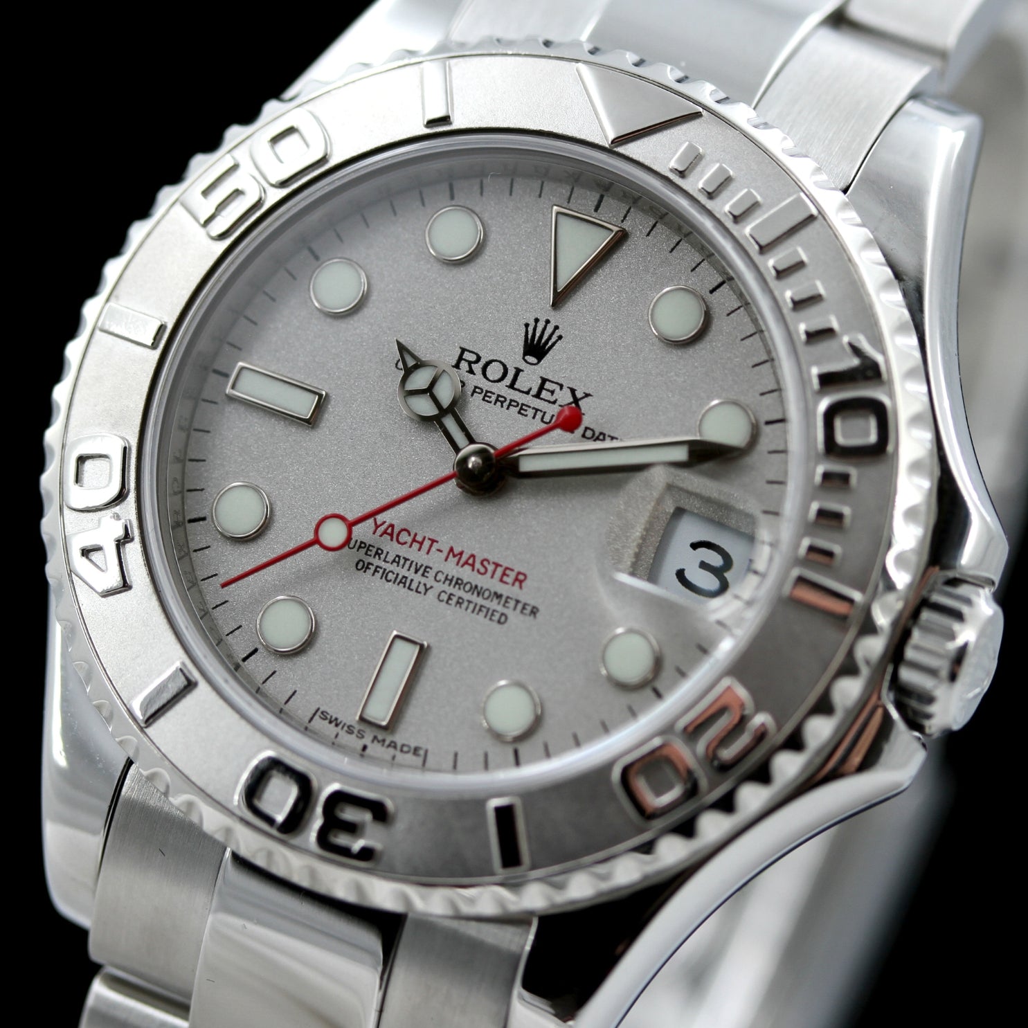Rolex Yachtmaster 35 mm, Edelstahl/Platin, Ref. 168622, 2011, B+P - LUXUHRIA