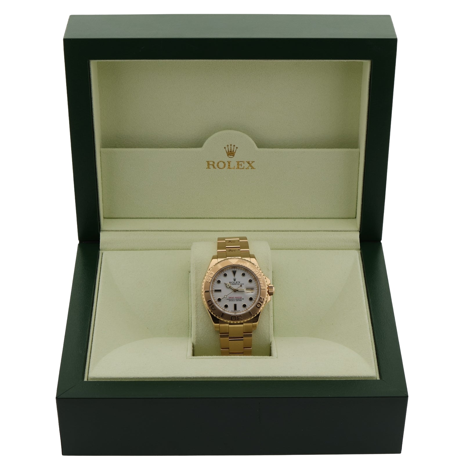 Rolex Yachtmaster 40, Gelbgold, Erstkaufrechnung, Z - Serie, Ref. 16628, 2011, B+P - LUXUHRIA
