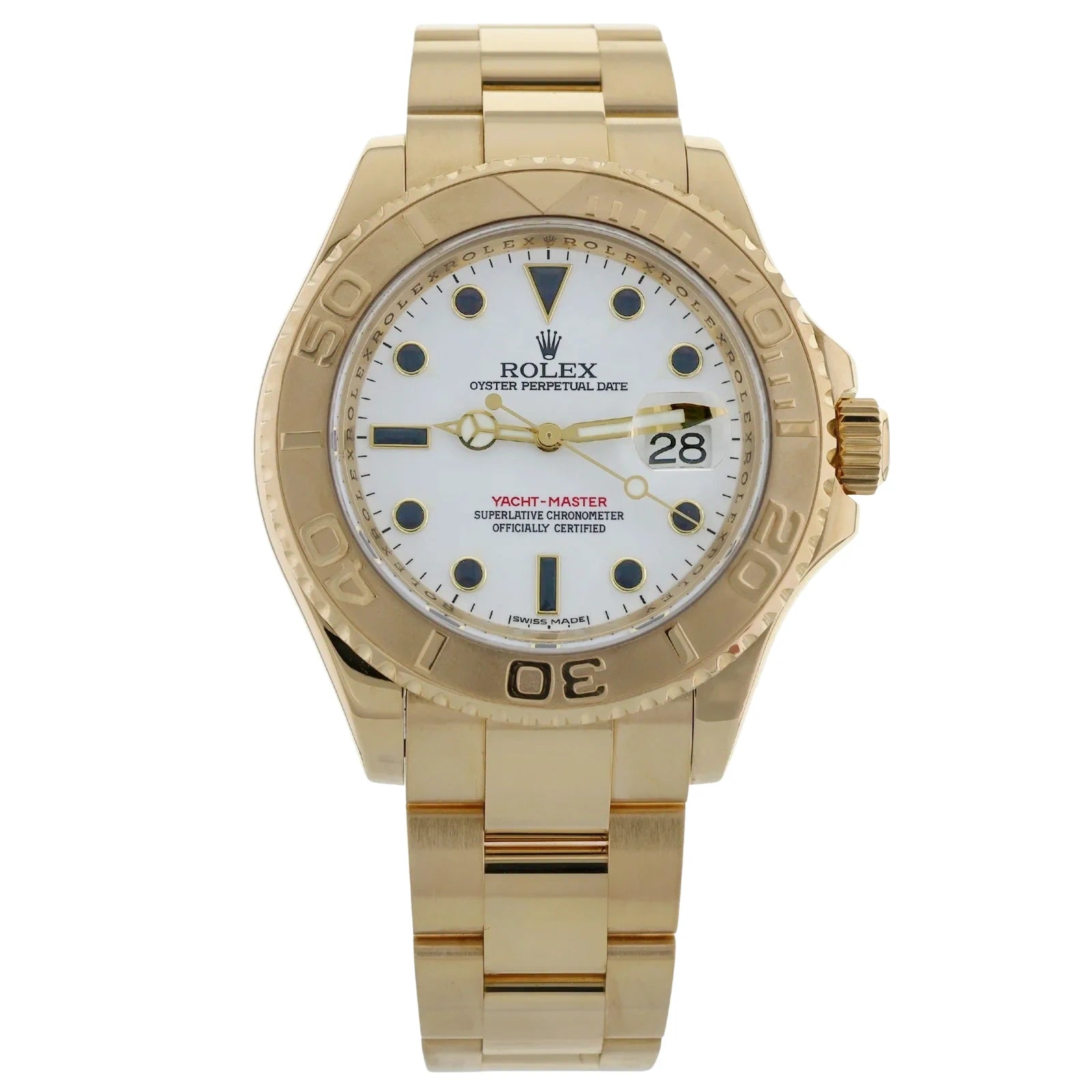 Rolex Yachtmaster 40, Gelbgold, Erstkaufrechnung, Z - Serie, Ref. 16628, 2011, B+P - LUXUHRIA