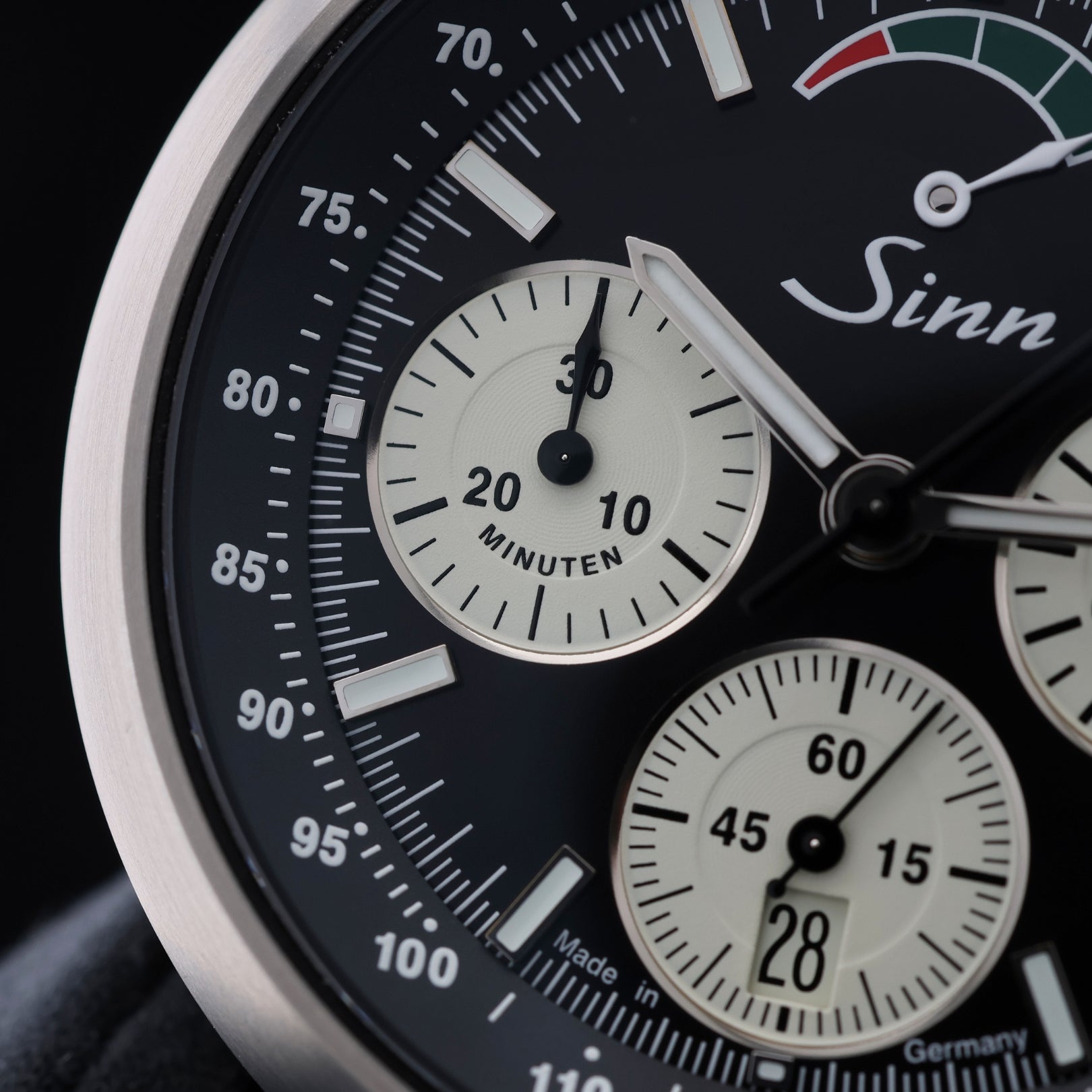 Sinn "Bullhead" Rennstopper Chronograph R500, Limitiert 300, Ref. 500.010, 2021, B+P - LUXUHRIA