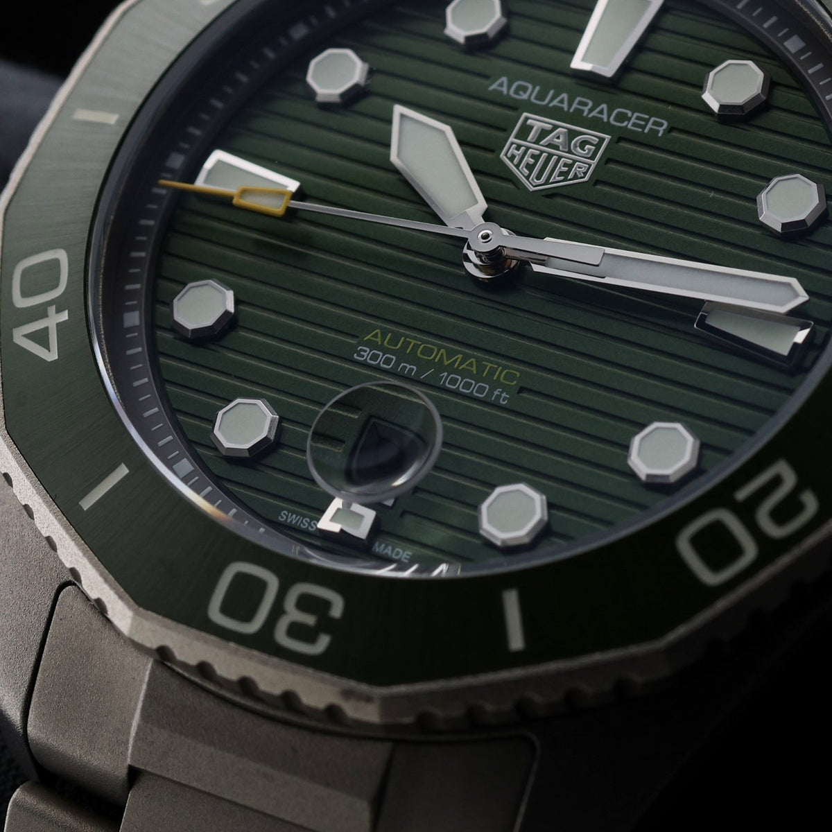TAG Heuer Aquaracer 300M, Professional, Green, LC100, Erstkaufrechnung, Ref. WBP208B.BF0631, 03-2023, B+P - LUXUHRIA