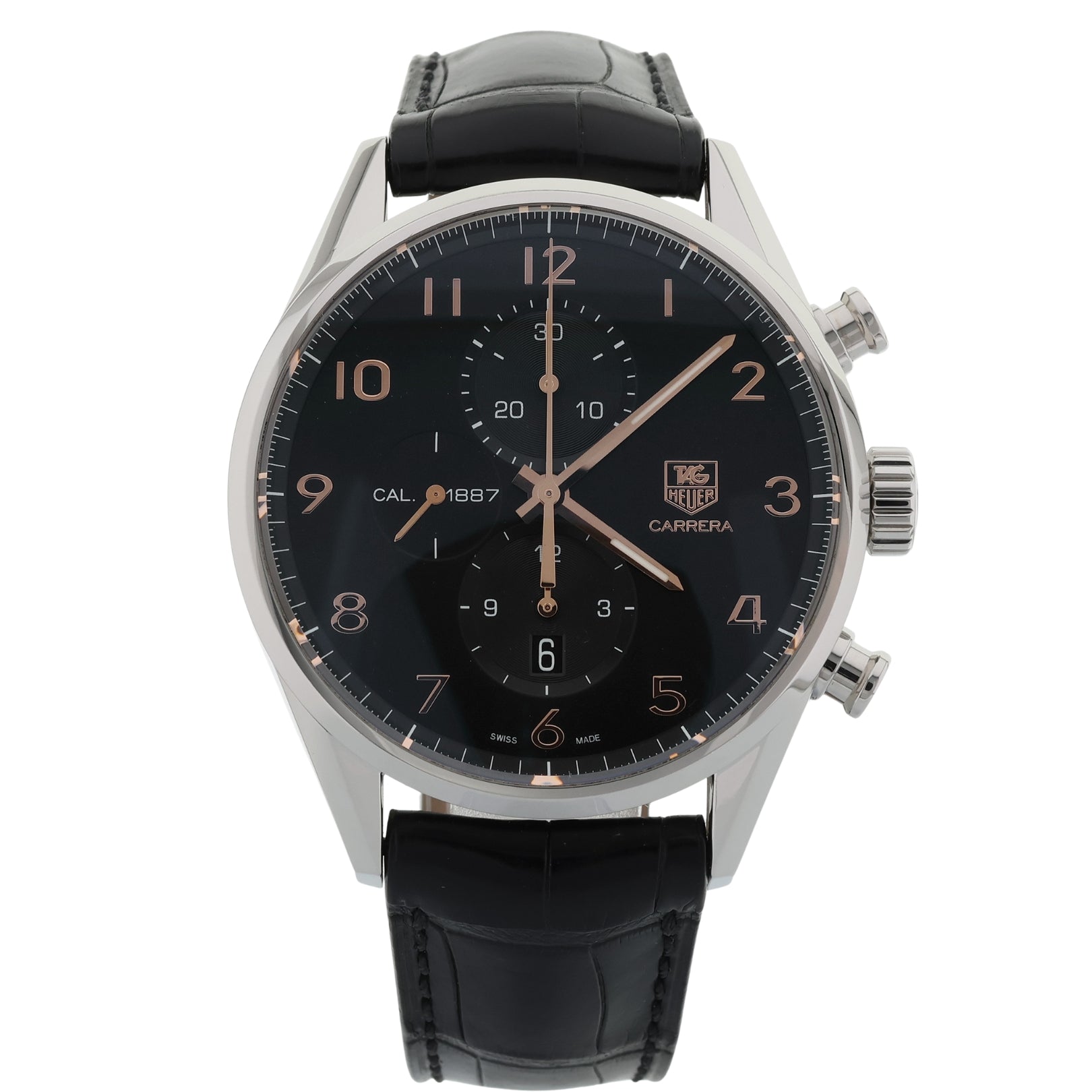 TAG Heuer Carrera, Edelstahl, Calibre 1887, 43 mm, Ref. CAR2014 - 4, B+P - LUXUHRIA