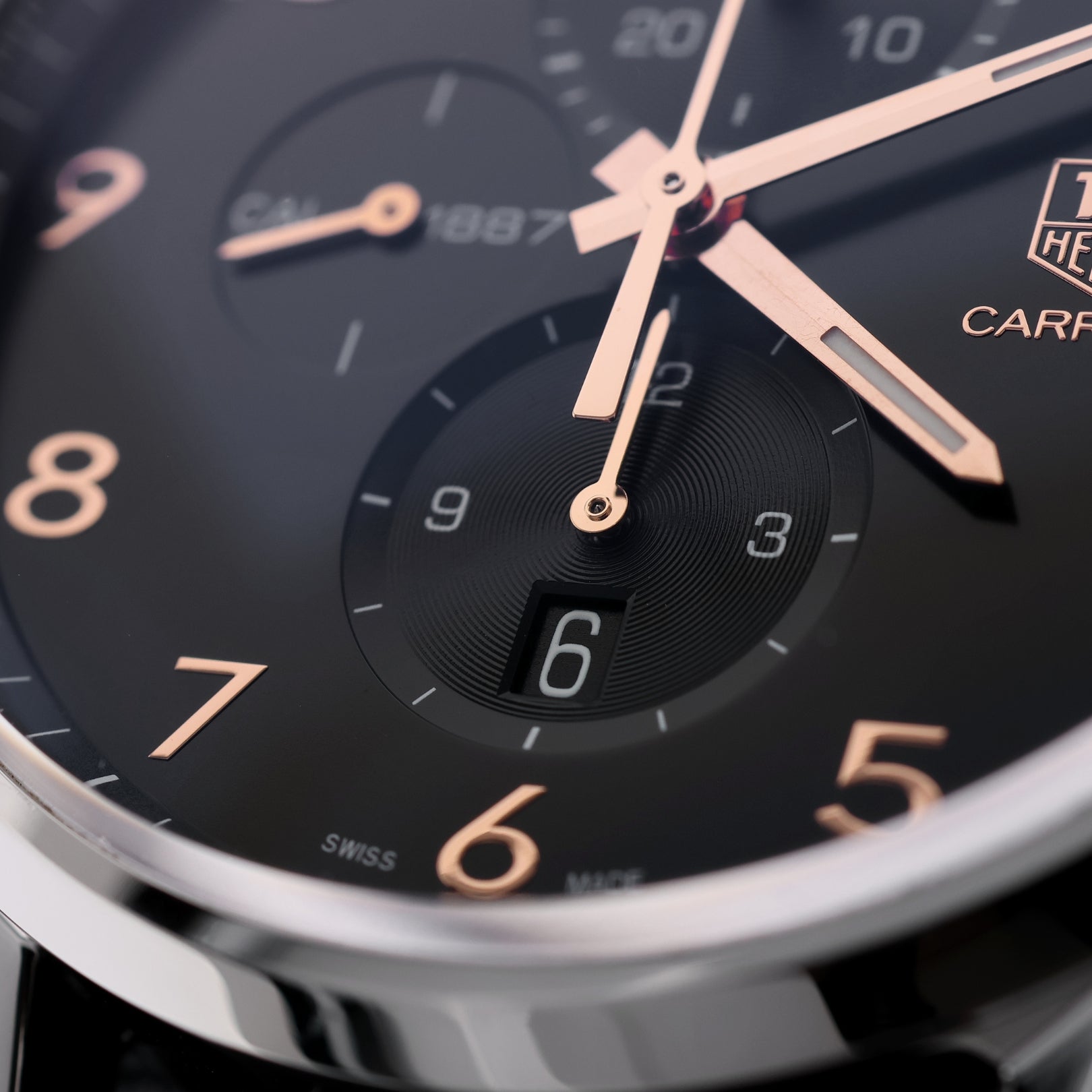 TAG Heuer Carrera, Edelstahl, Calibre 1887, 43 mm, Ref. CAR2014 - 4, B+P - LUXUHRIA