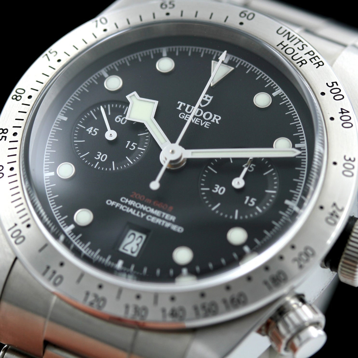 Tudor Black Bay Chrono 41 mm, Black Dial, Ref. 79350N, B+P - LUXUHRIA