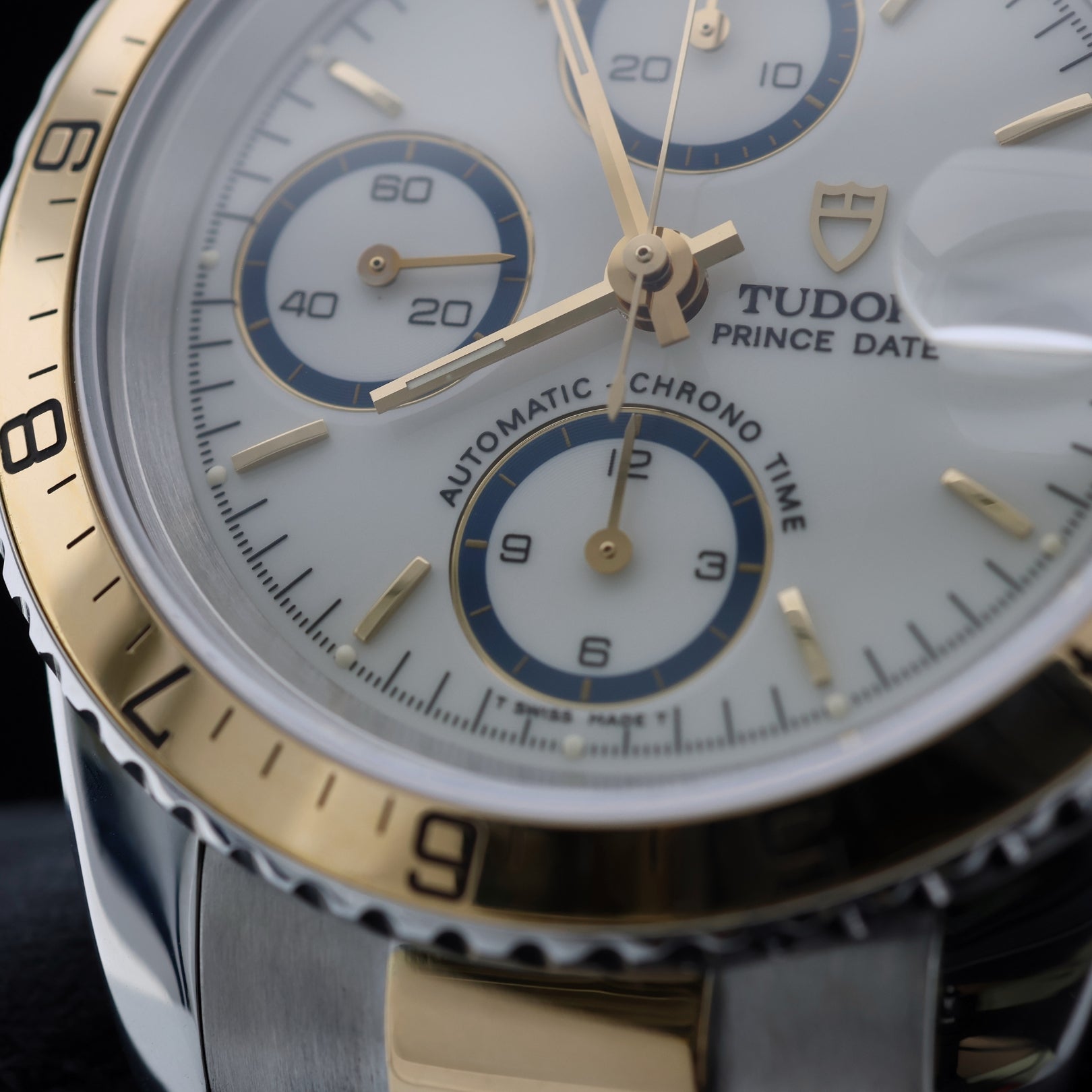 Tudor Prince Date 40mm, Bicolor, Chrono, Ref. 79273, B+P - LUXUHRIA