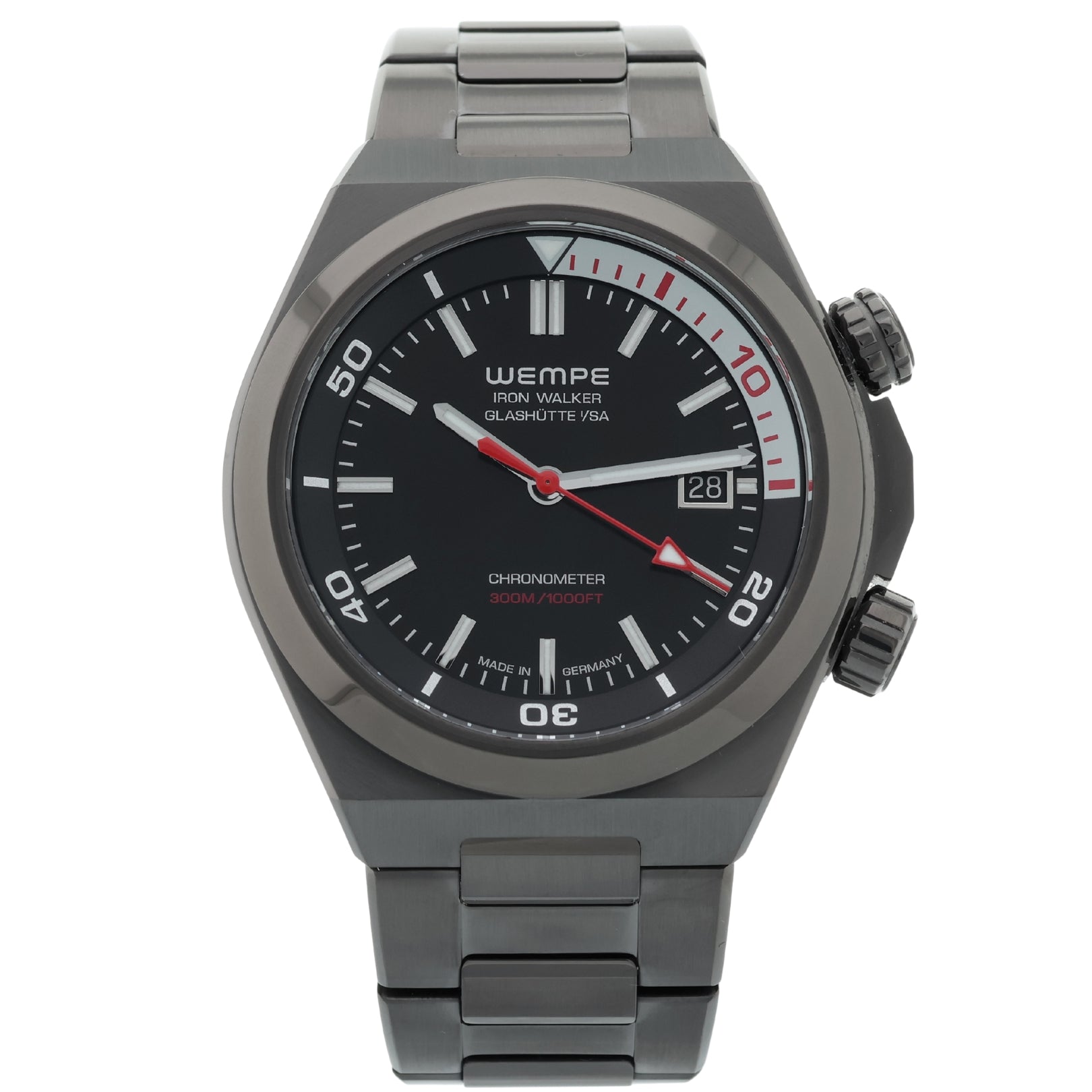 Wempe Iron Walker 42mm, Sonderedition Köln Edition, Gun Metal, Ref. WI690003, mit Box - LUXUHRIA