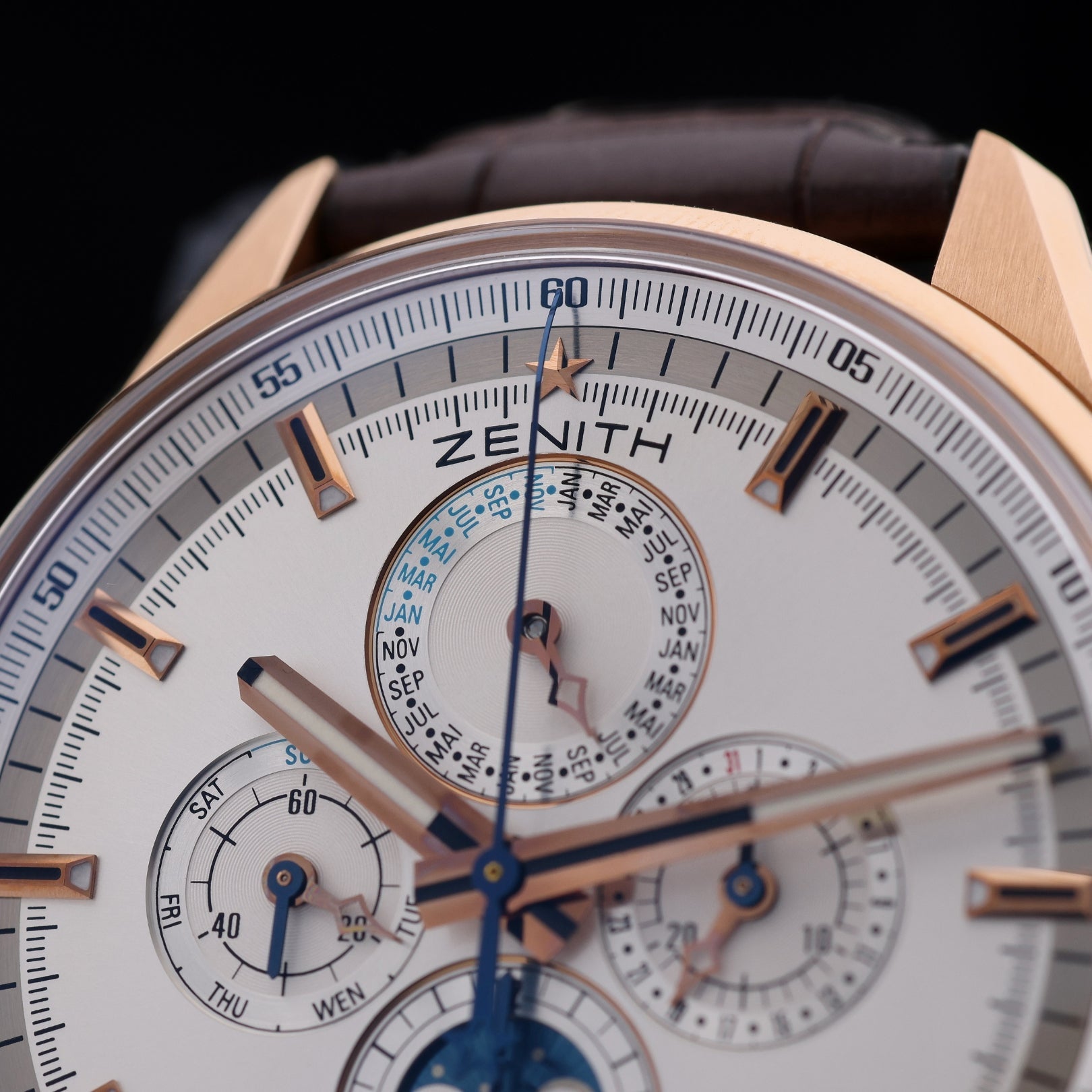 Zenith El Primero Perpetual Calendar, Rosegold, Ref. 18.2180.4003/01.C713, 12 - 2014, B+P - LUXUHRIA