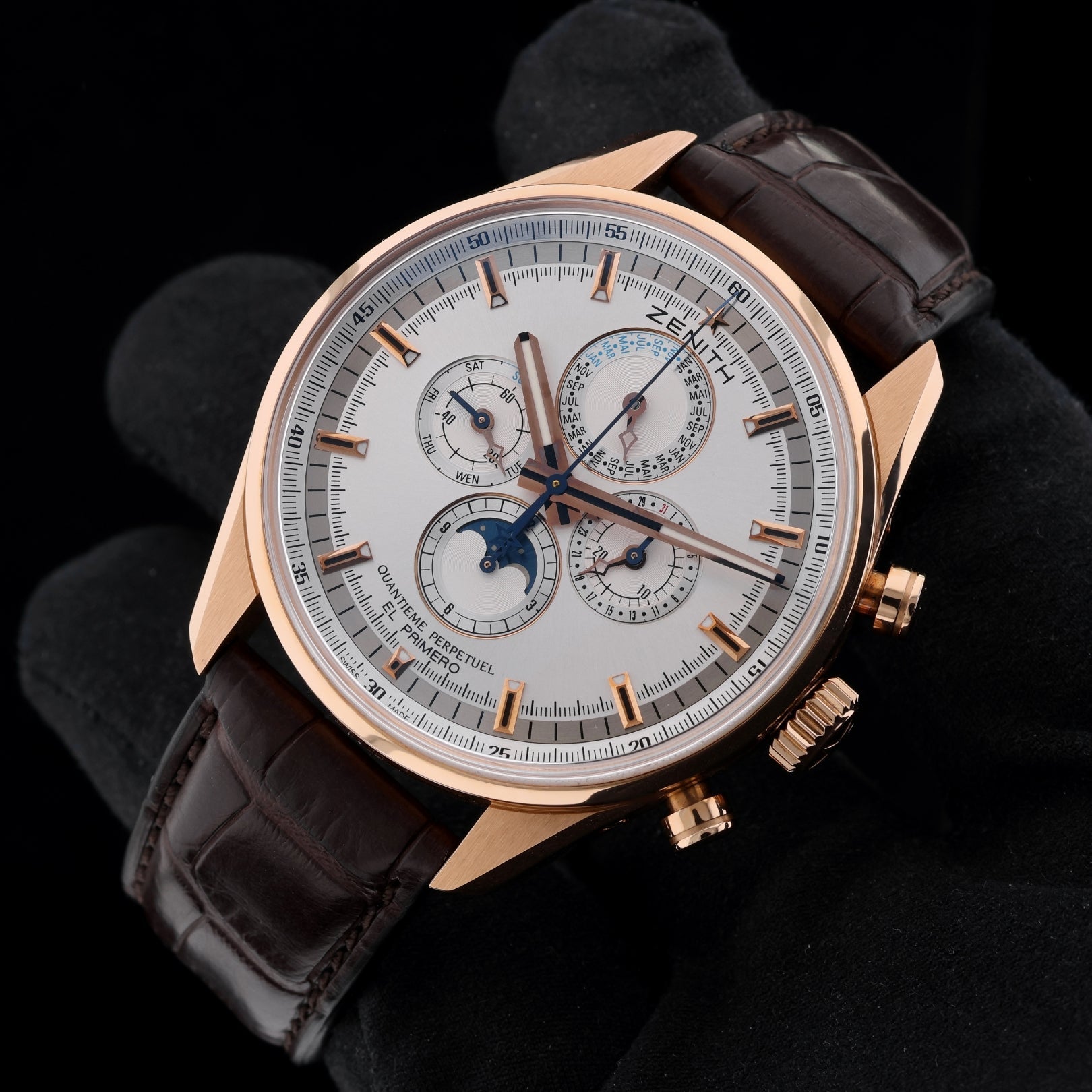 Zenith El Primero Perpetual Calendar, Rosegold, Ref. 18.2180.4003/01.C713, 12 - 2014, B+P - LUXUHRIA