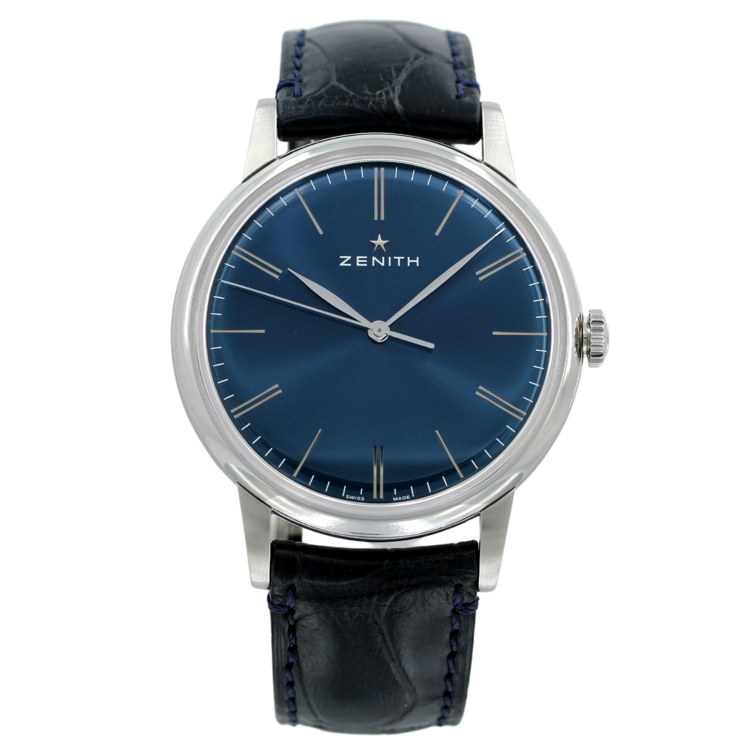 Zenith Elite 6150 Automatik 42 mm, Ref. 03.2272.6150/51.C700, Blue Dial, B+P - LUXUHRIA