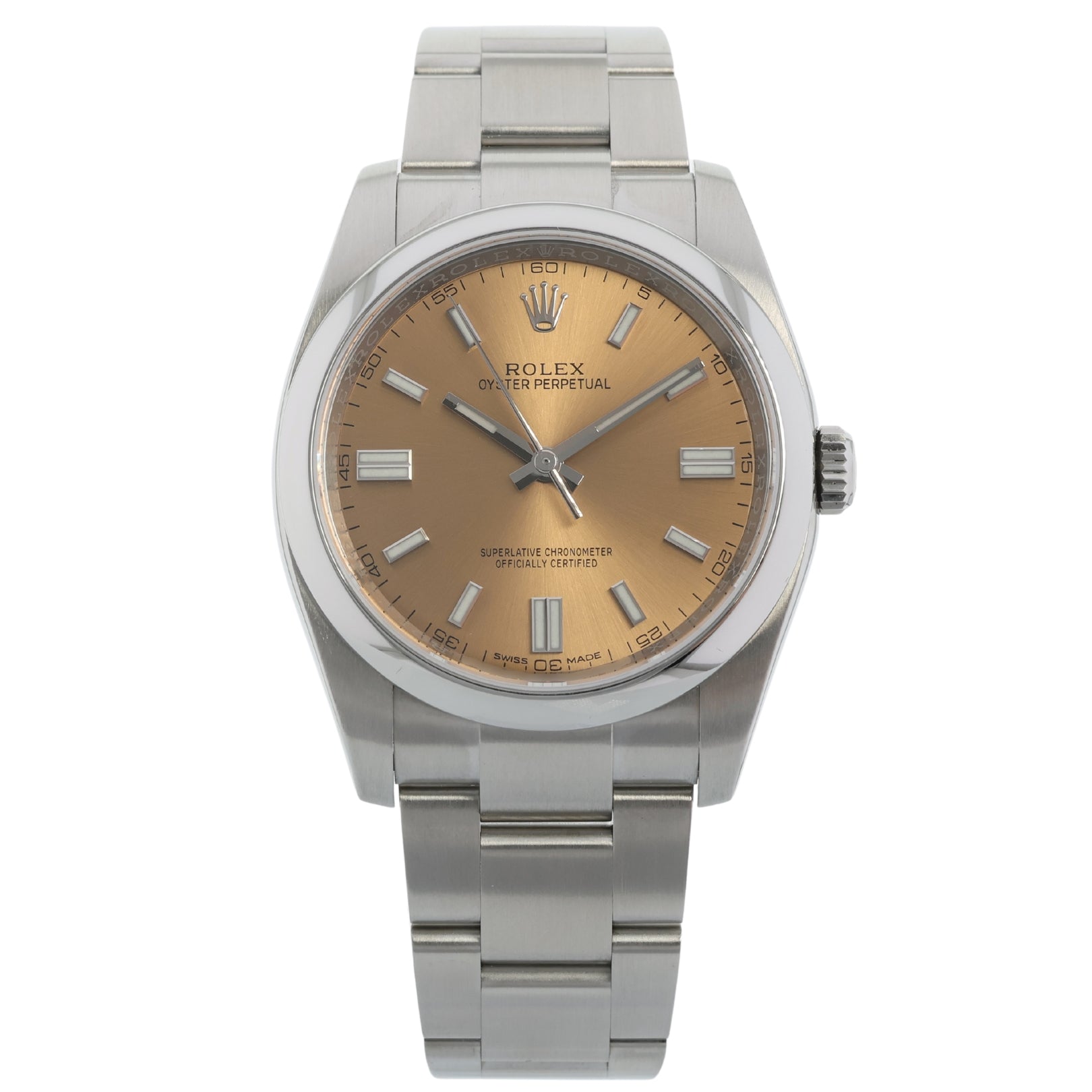Rolex Oyster Perpetual 36, White Grape/Gelb Zifferblatt, LC100, Ref. 116000, 05-2016, B+P