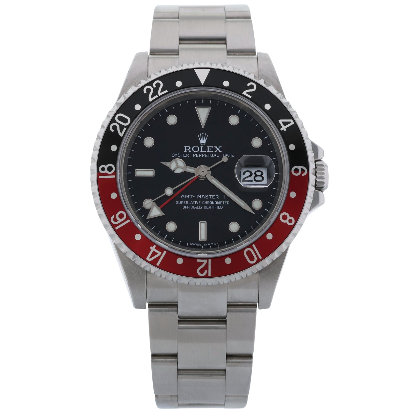 Rolex GMT Master II, "CokeBezel", Oyster, LC100, Ref. 16710, 12-2006, B+P