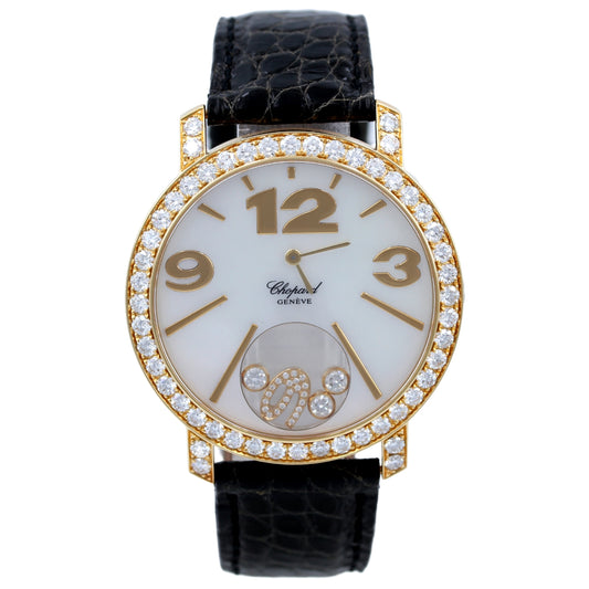 Chopard Happy Diamonds Time Yellow Gold Mother of Pearl Dial 207450-0005