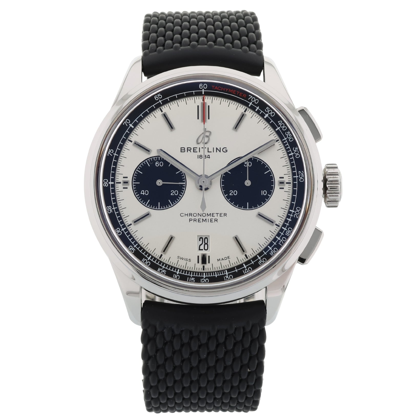 Breitling Premier B01 Chronograph 42 mm, Kautschukband, Faltschliesse, Ref. AB0118, Breitling-Garantie bis 2027, B+P