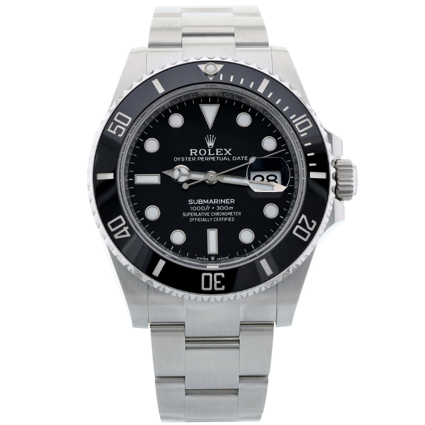Rolex Submariner Date, Schwarz, LC100, Erstkaufrechnung, Ref. 126610LN, 2023, B+P