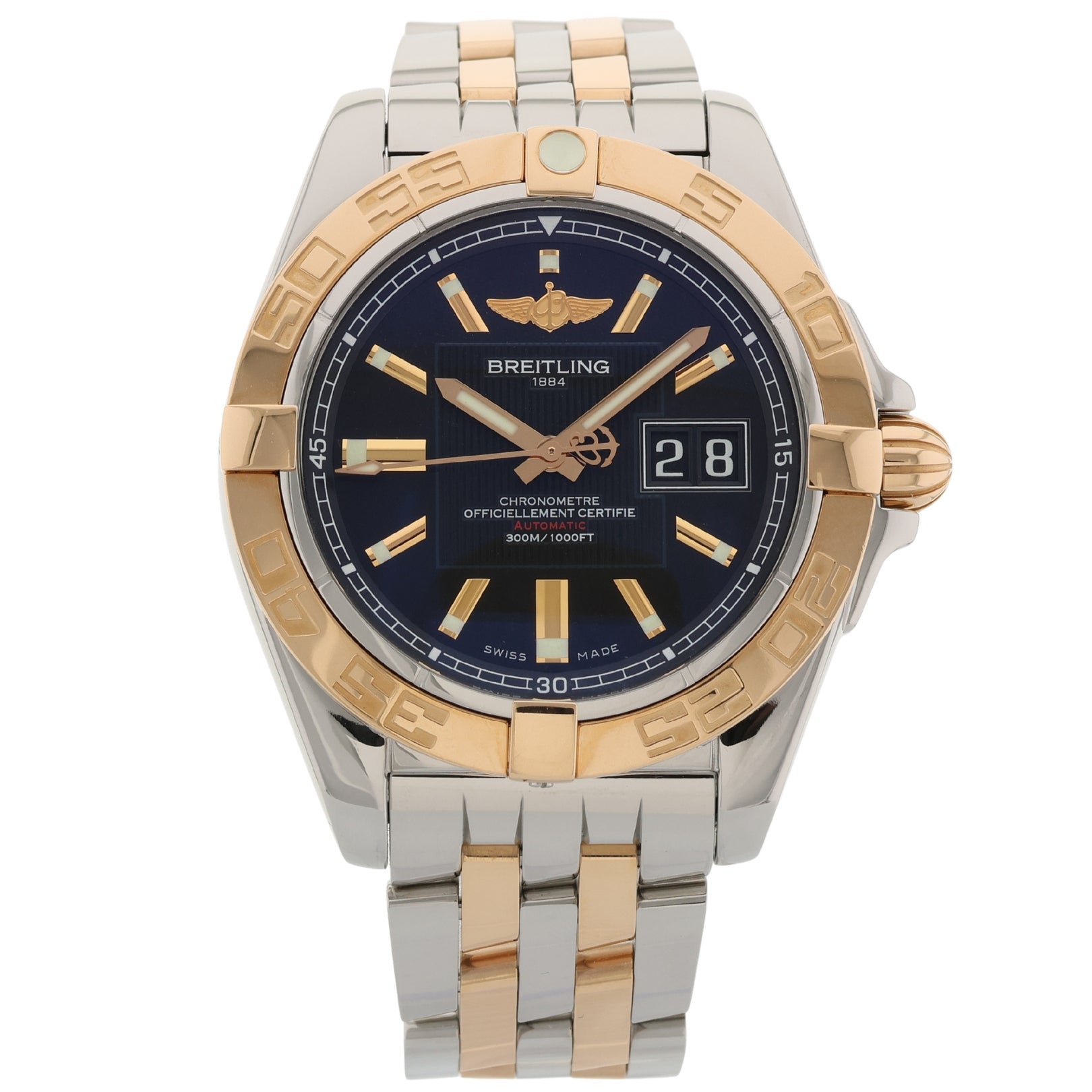 Breitling Galactic, Edelstahl/Gelbgold, LC100, Ref. C49350L2-BA09, 04-2014, B+P