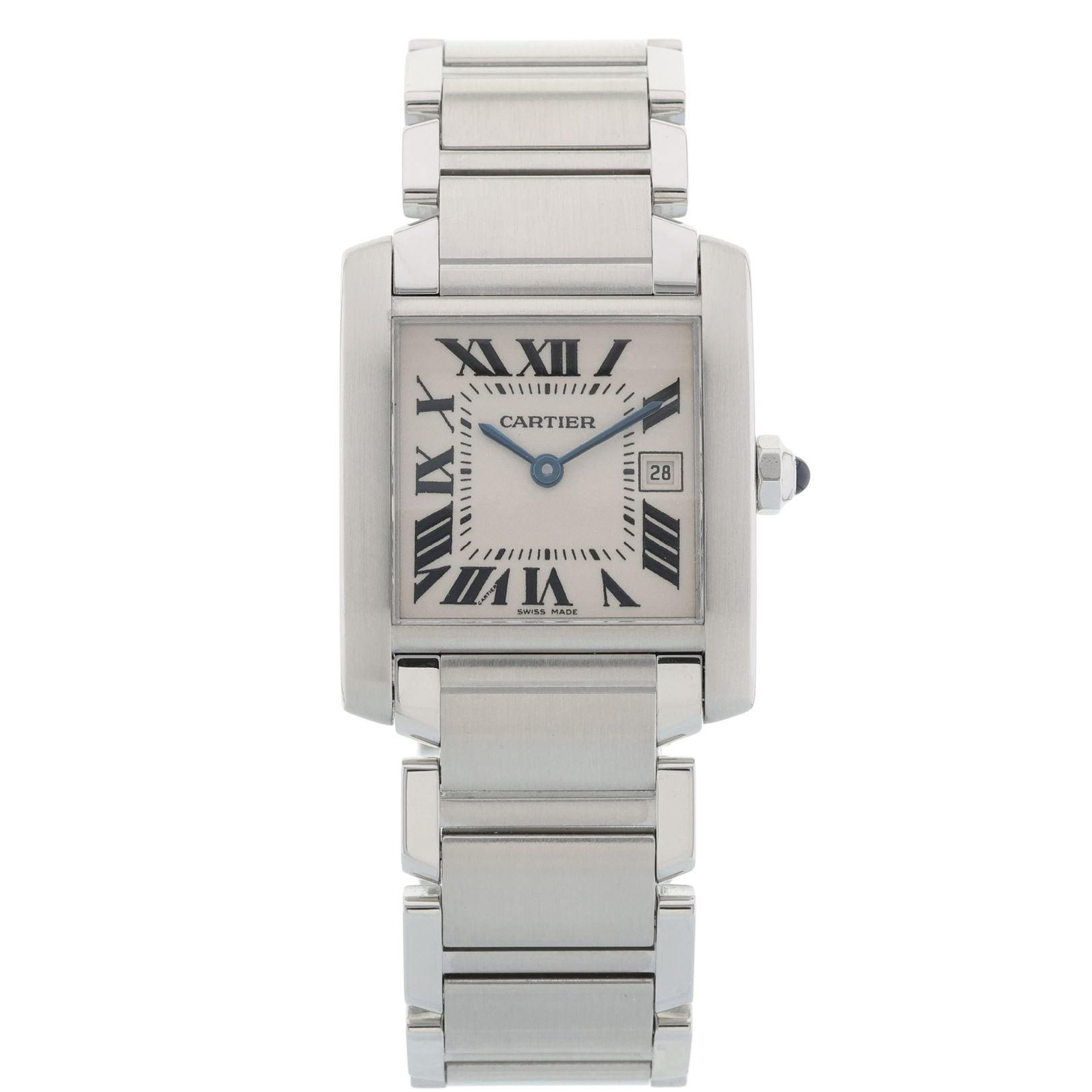 Cartier Tank Française, Medium Size, Edelstahl, 25x30mm, Ref. 2465, mit Box