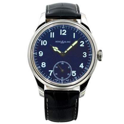 Montblanc 1858, Manual Small Second, Ref. 113702, Blue Dial, B+P