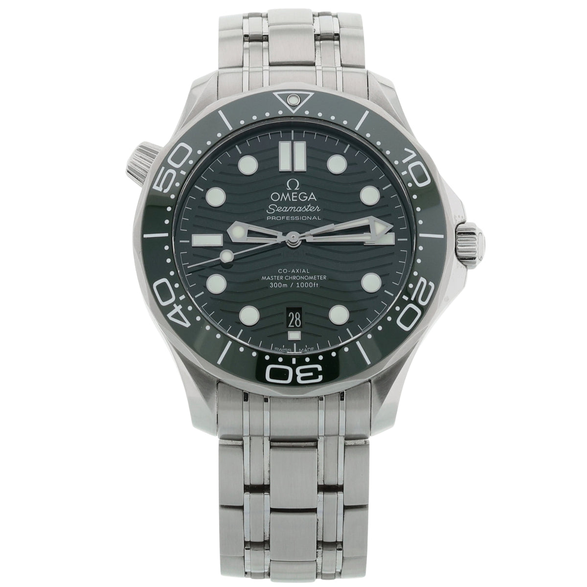 Omega Seamaster Diver 300M, Green, Edelstahl, Ref. 210.30.42.20.10.001, 08-2024, B+P