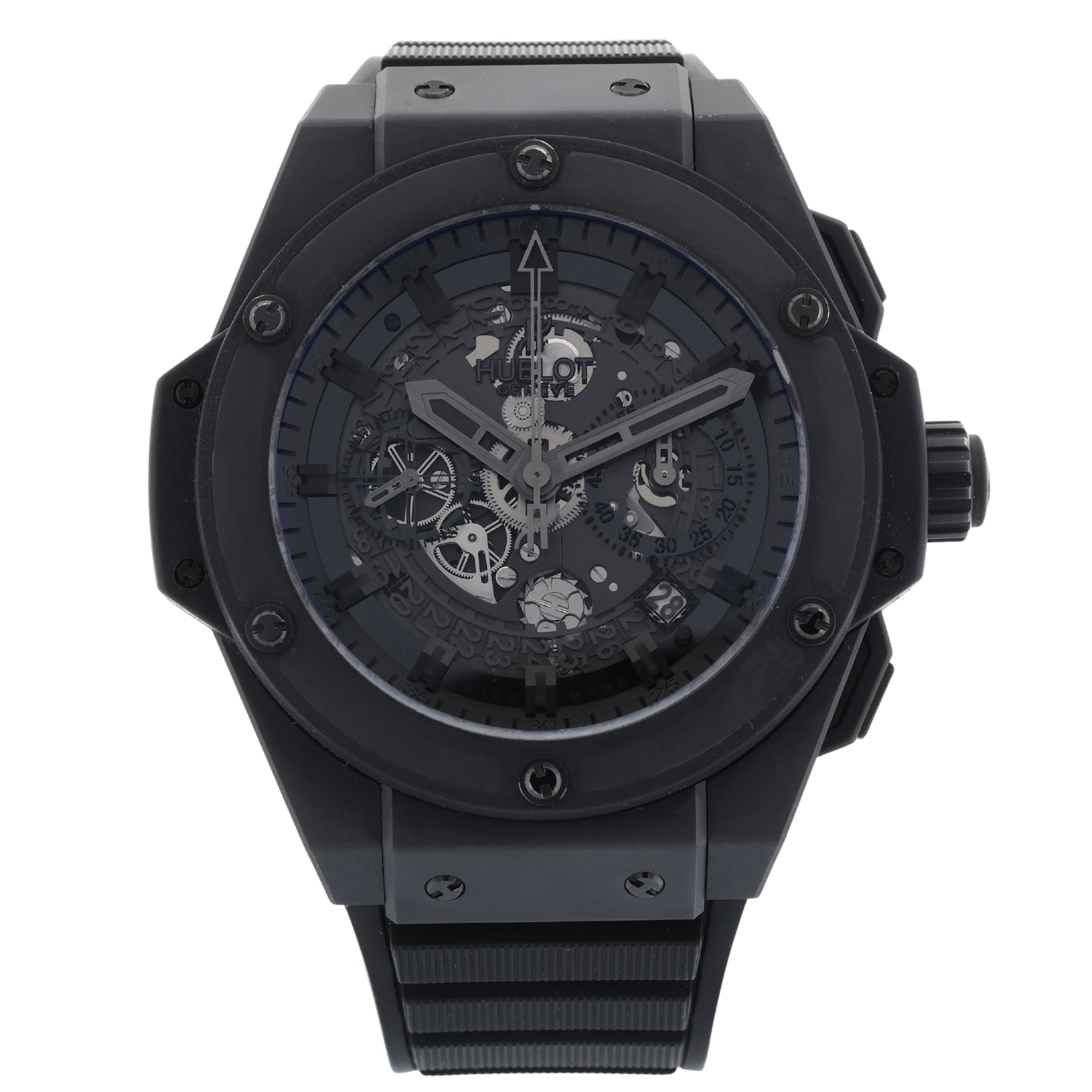 Hublot King Power Unico, Black Ceramic, LC100, Ref. 701.CI.0110.RX, 12-2011, B+P