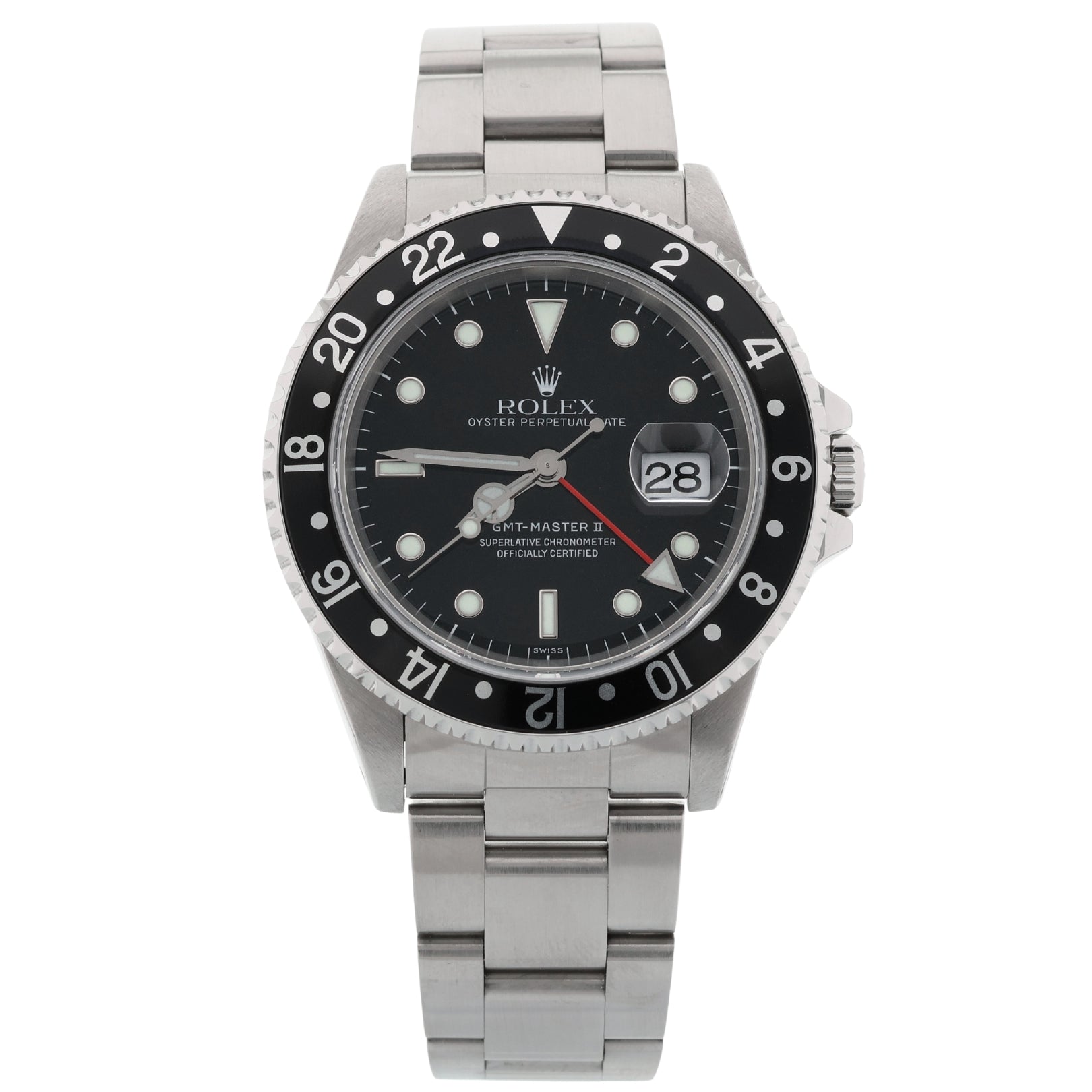 Rolex GMT Master II, Black Bezel, Oyster, LC100, Ref. 16710, 11-1999, B+P