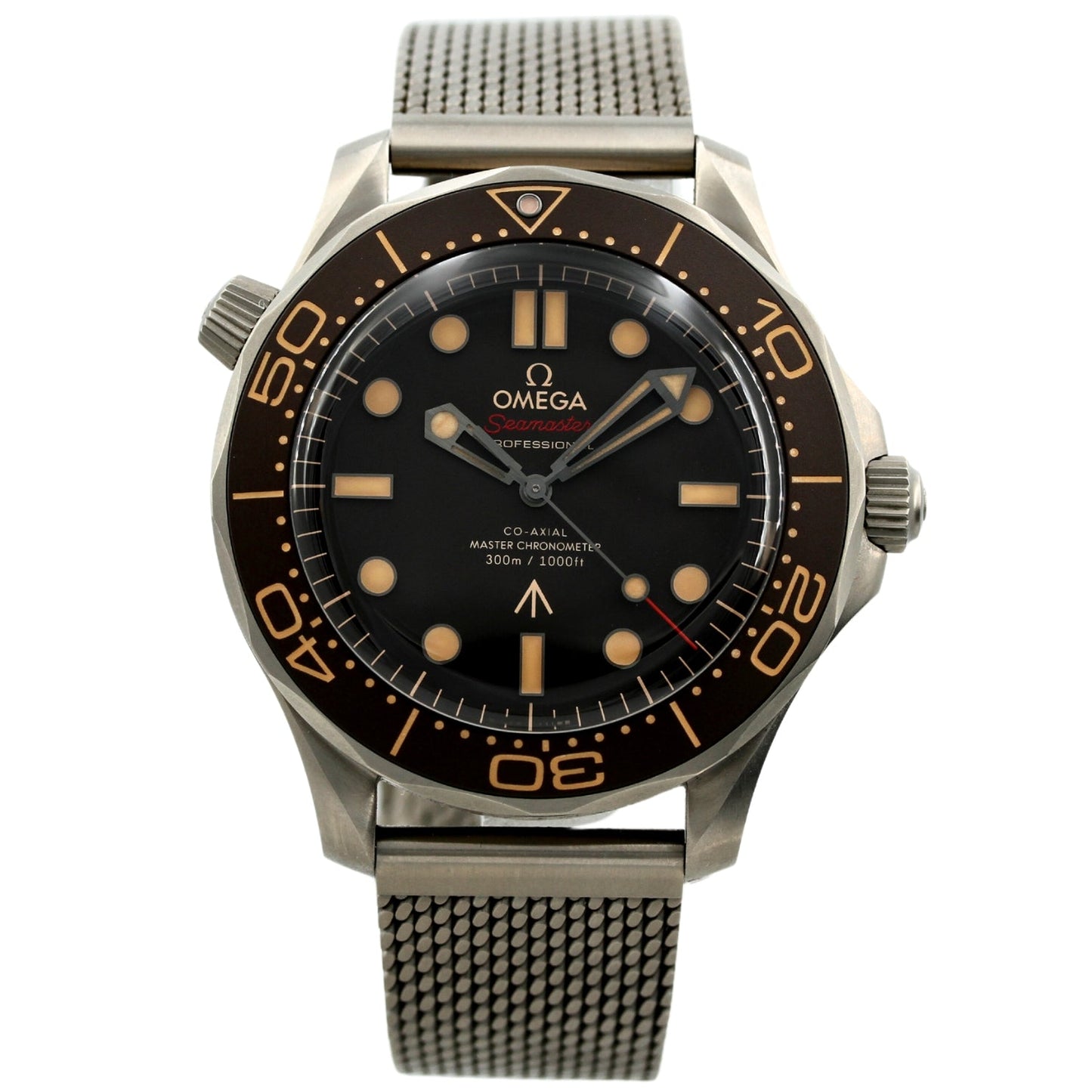 Omega Seamaster Diver 300 »007 James Bond« 42mm, Titan, Titan-Band, Ref. 21090422001001, B+P