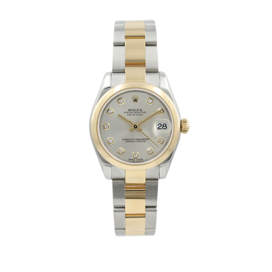 Rolex Datejust 31, Brillanten, Bicolor, Ref. 178273, Rolex-Service 2023, B+P