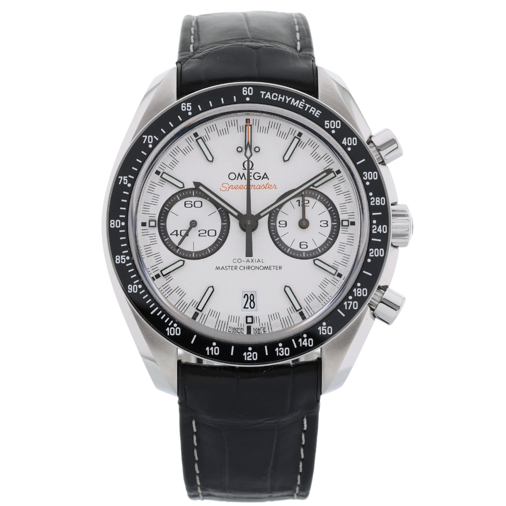 Omega Speedmaster Racing Chrono 44.25mm, White Dial, Ref. 329.33.44.51.04.001, B+P