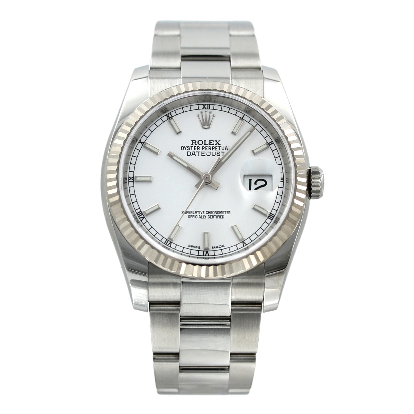 Rolex Datejust 36, White Dial, Oyster, Ref. 116234, B+P