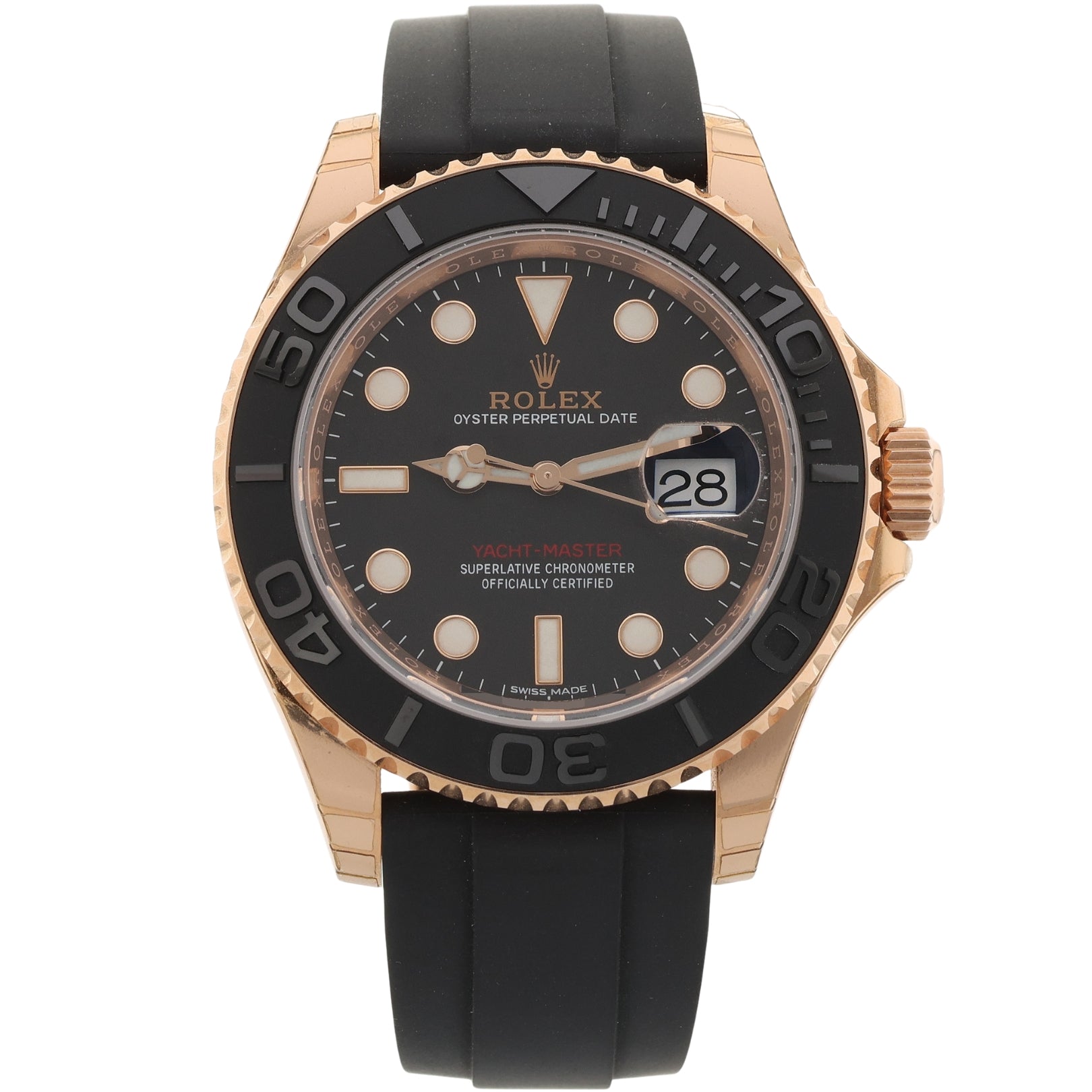 Rolex Yacht-Master 40, Oysterflex, Rosegold, Fullsticker, Ref. 116655, 08-2017, B+P