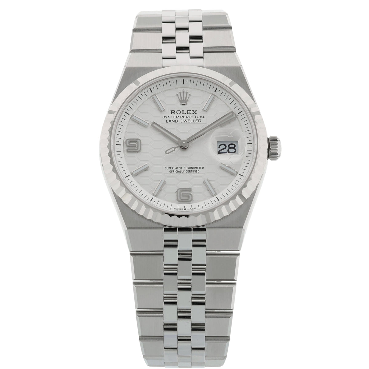 Rolex Land-Dweller 36, "White Honeycomb Dial", ungetragen, Ref. 127234, 09-2026, B+P