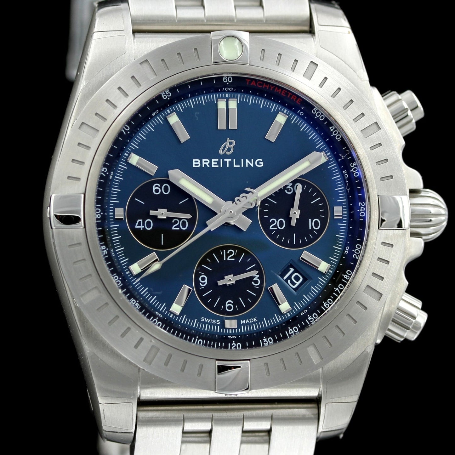 Breitling Chronomat B01 Chronograph 44, Blue, 2022, Ref. AB0115, B+P
