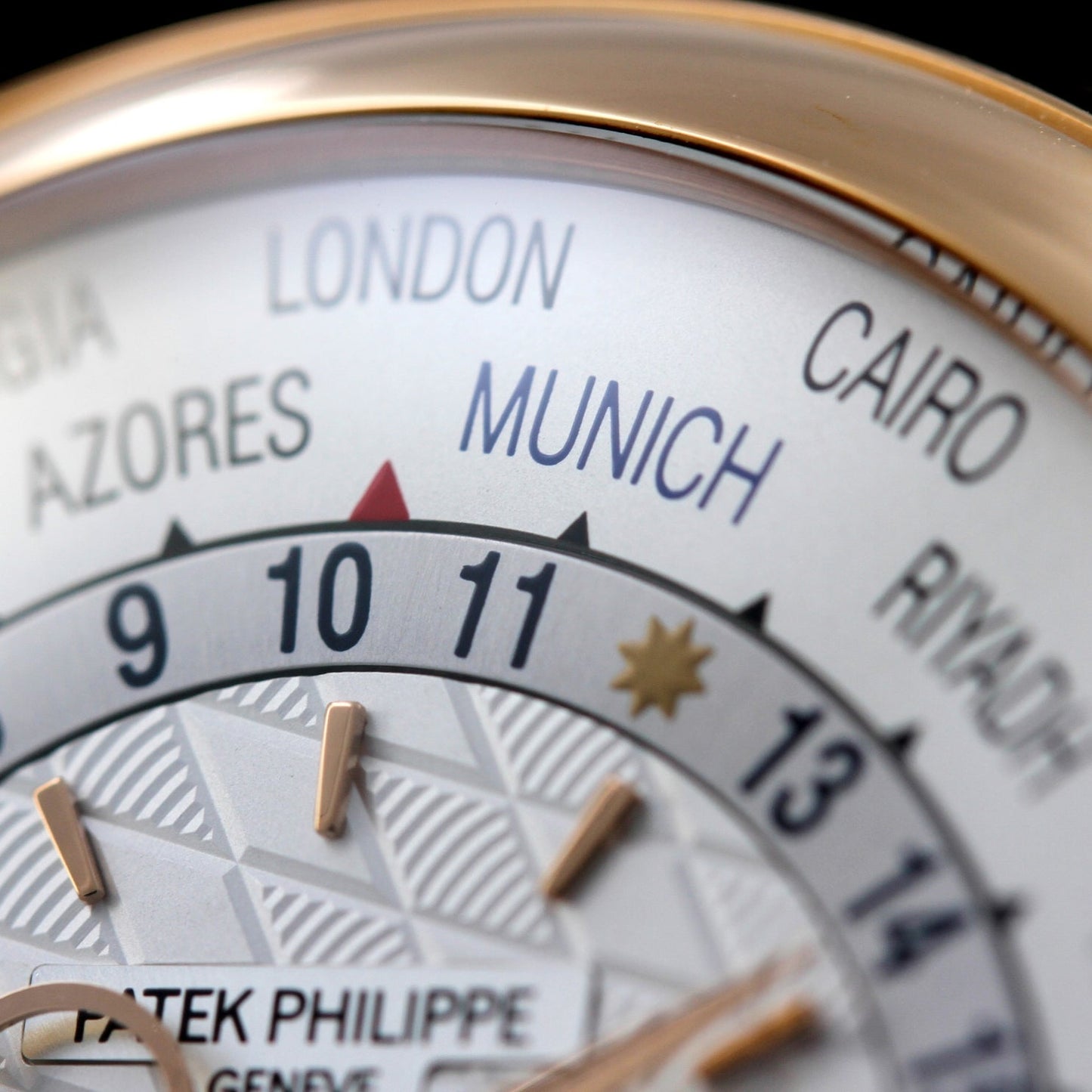 Patek Philippe World Timer 39mm, Limited Edition 25 "MUNICH", Ref. 5130R-020, 18K Rose Gold, 2014 Like New, B+P